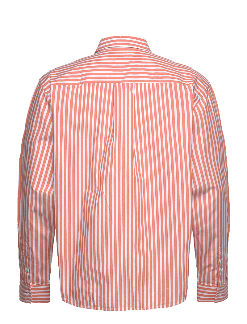 WOOD WOOD - Day Striped Shirt GOTS - langærmede skjorter - tangerine - 1
