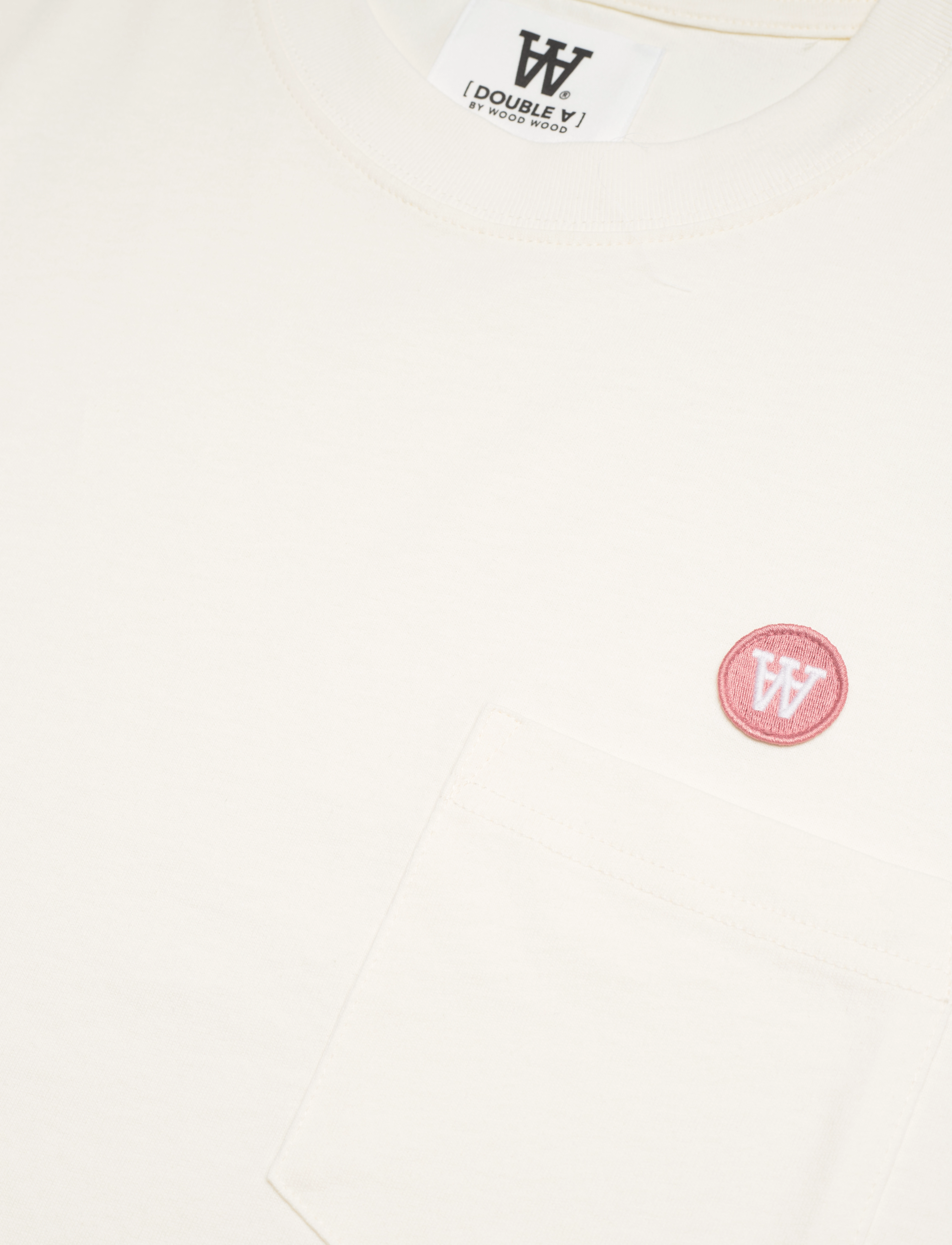 WOOD WOOD - Adi Pocket Resort T-shirt GOTS - off-white - 2