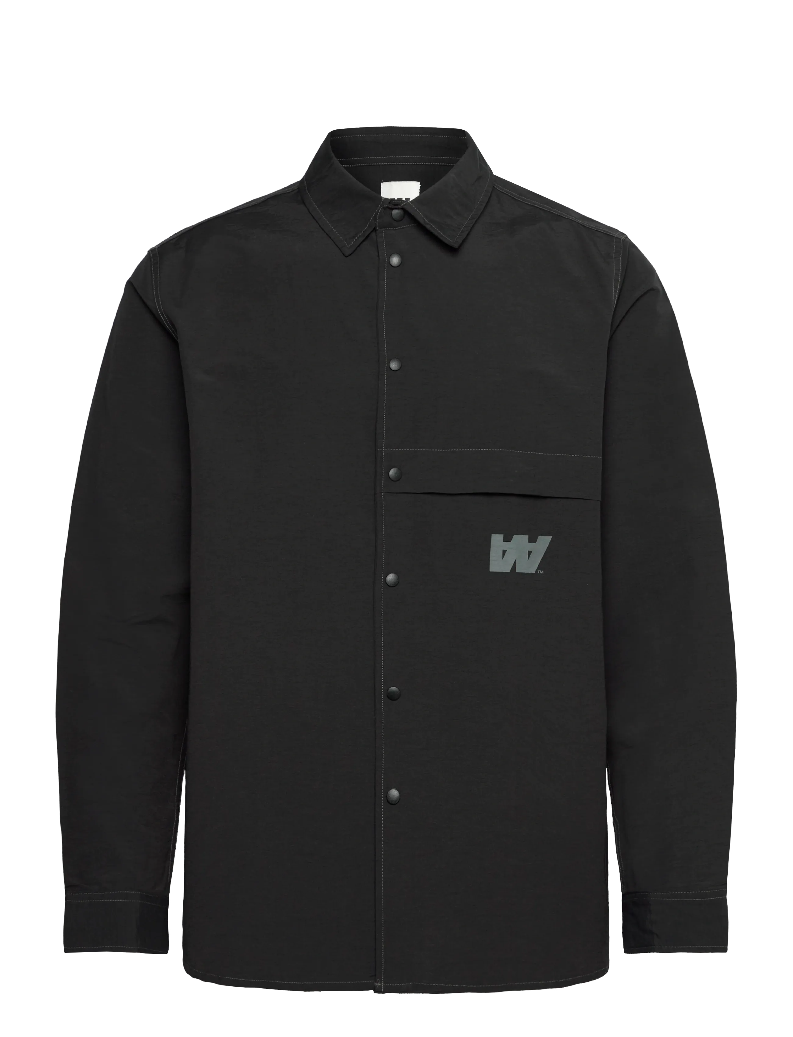 WOOD WOOD WWAxl Boyscout Shirt - Overshirts - CHARCOAL / black