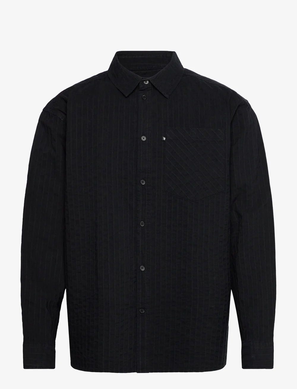 WOOD WOOD - WWDay Dobby Striped Shirt - randiga skjortor - shadow side - 0