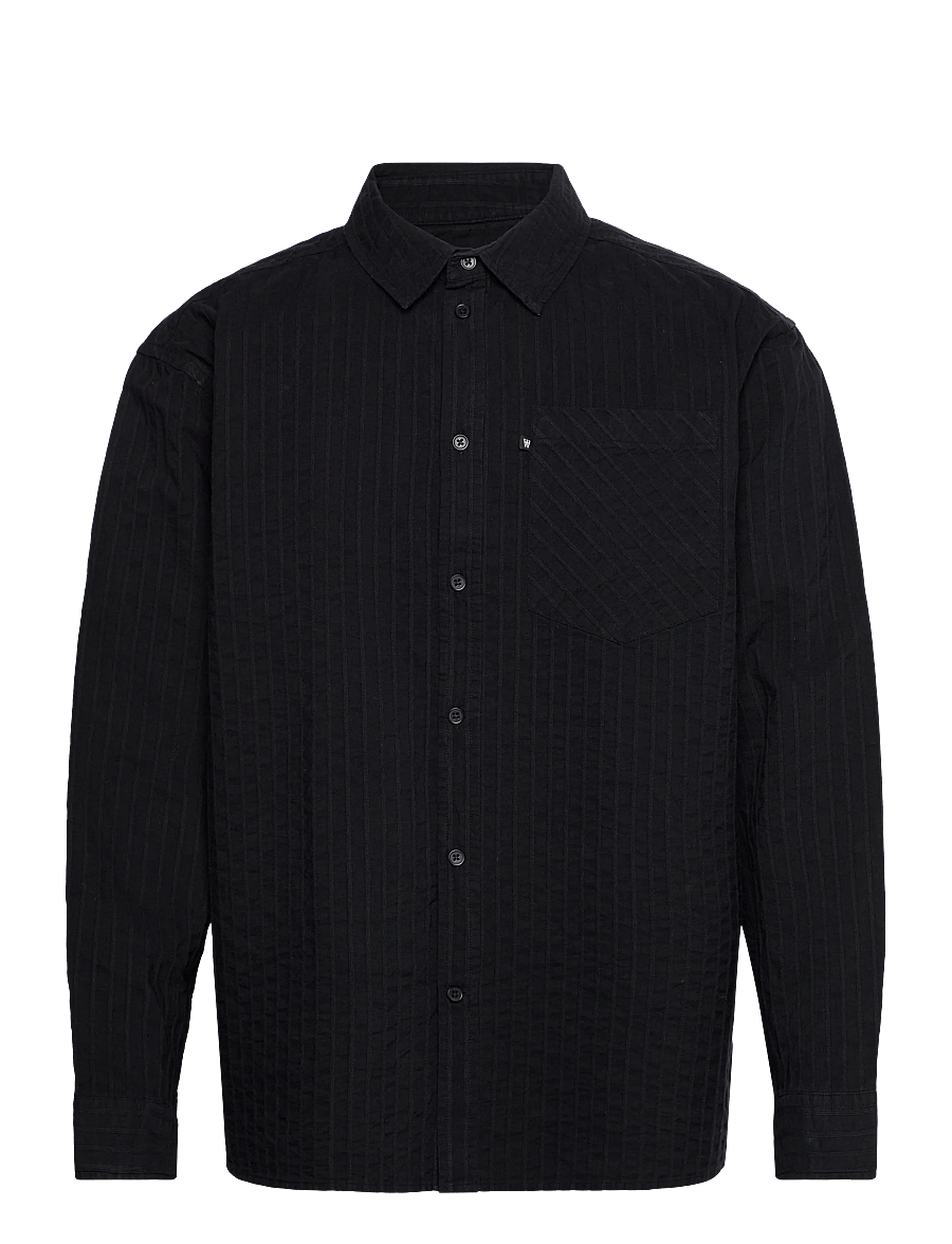 WOOD WOOD - WWDay Dobby Striped Shirt - triibulised särgid - shadow side - 0