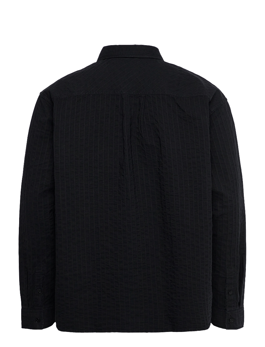 WOOD WOOD - WWDay Dobby Striped Shirt - triibulised särgid - shadow side - 1