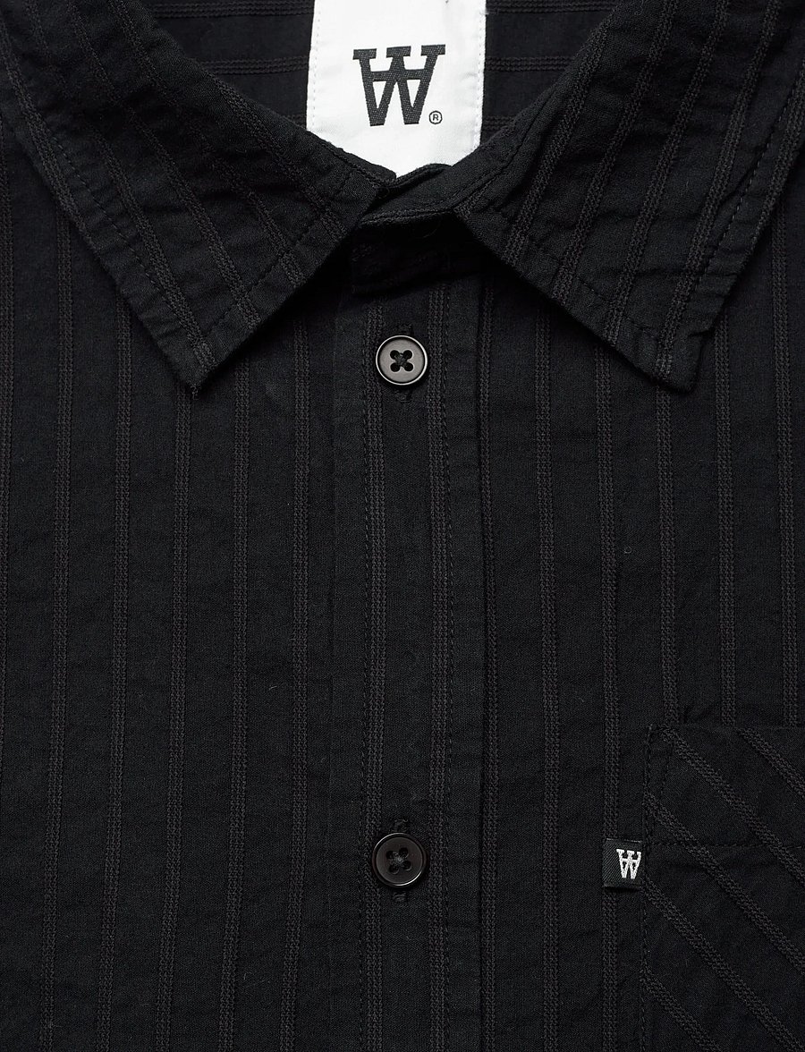 WOOD WOOD - WWDay Dobby Striped Shirt - triibulised särgid - shadow side - 2