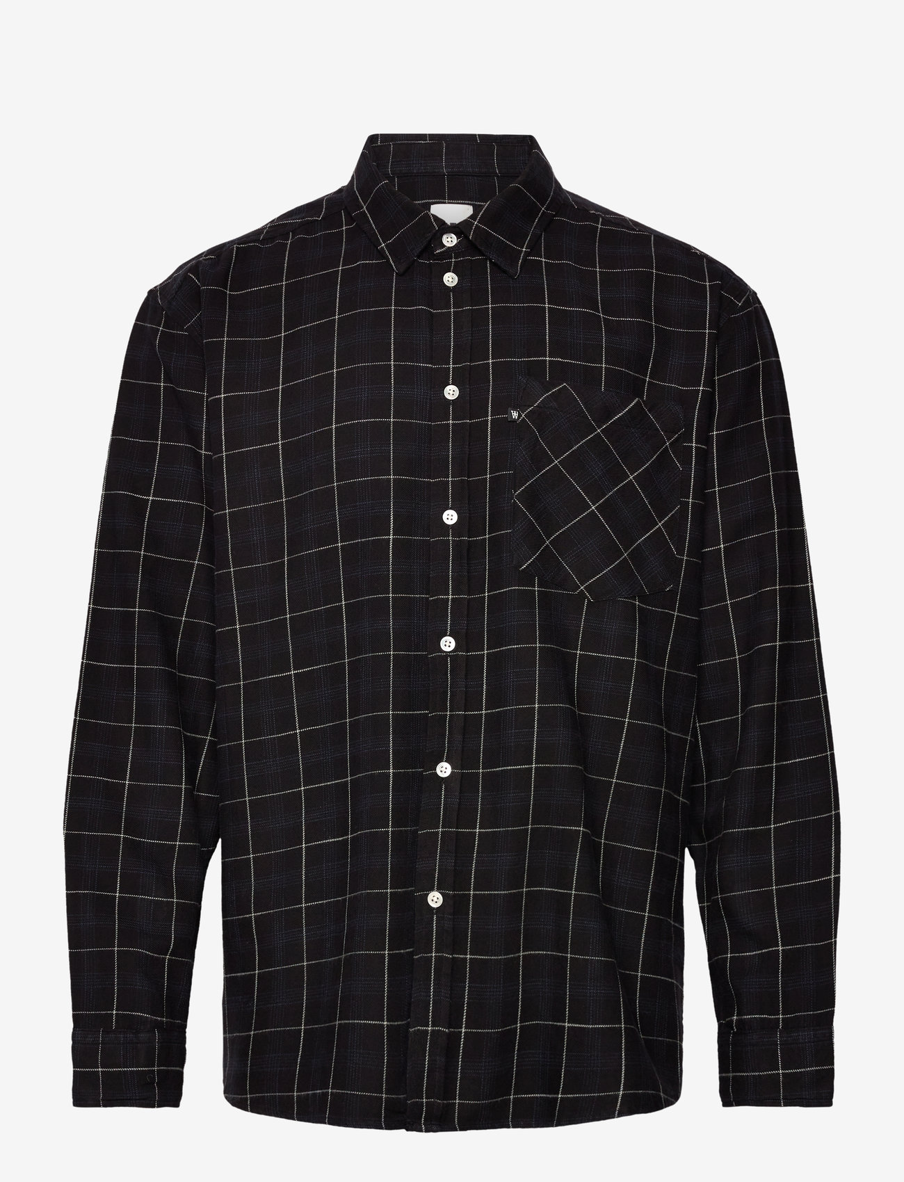 WOOD WOOD - WWDay Check Light Flannel Shirt GOT - flanell-hemden - charcoal - 0