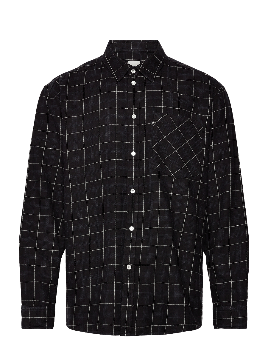 WOOD WOOD - WWDay Check Light Flannel Shirt GOT - chemises en flanelle - charcoal - 0