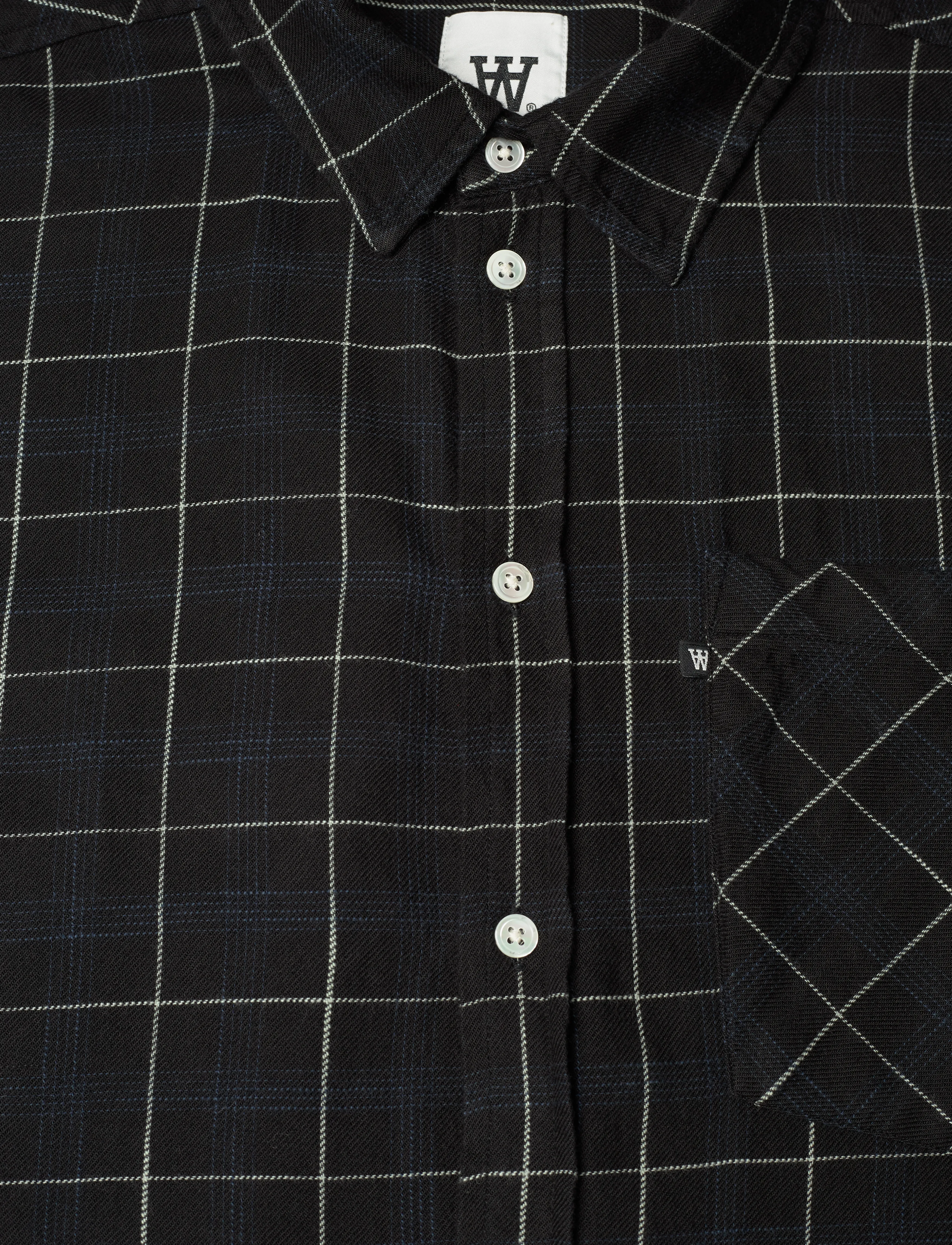 WOOD WOOD - WWDay Check Light Flannel Shirt GOT - koszule flanelowe - charcoal - 2