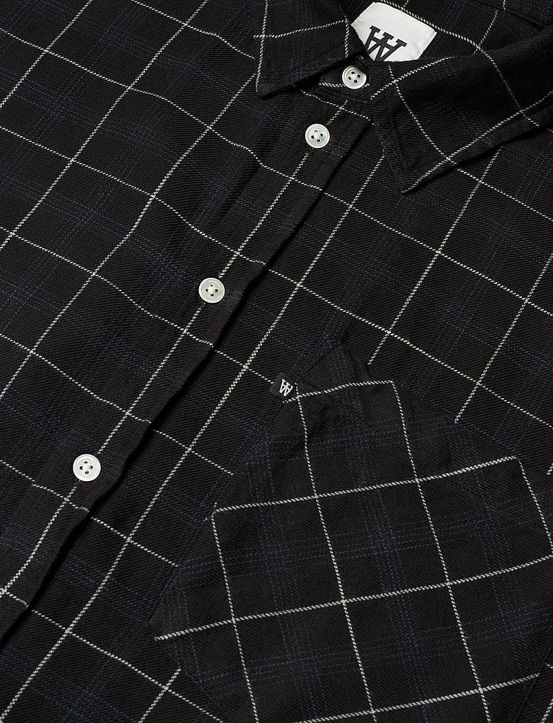 WOOD WOOD - WWDay Check Light Flannel Shirt GOT - flanell-hemden - charcoal - 3
