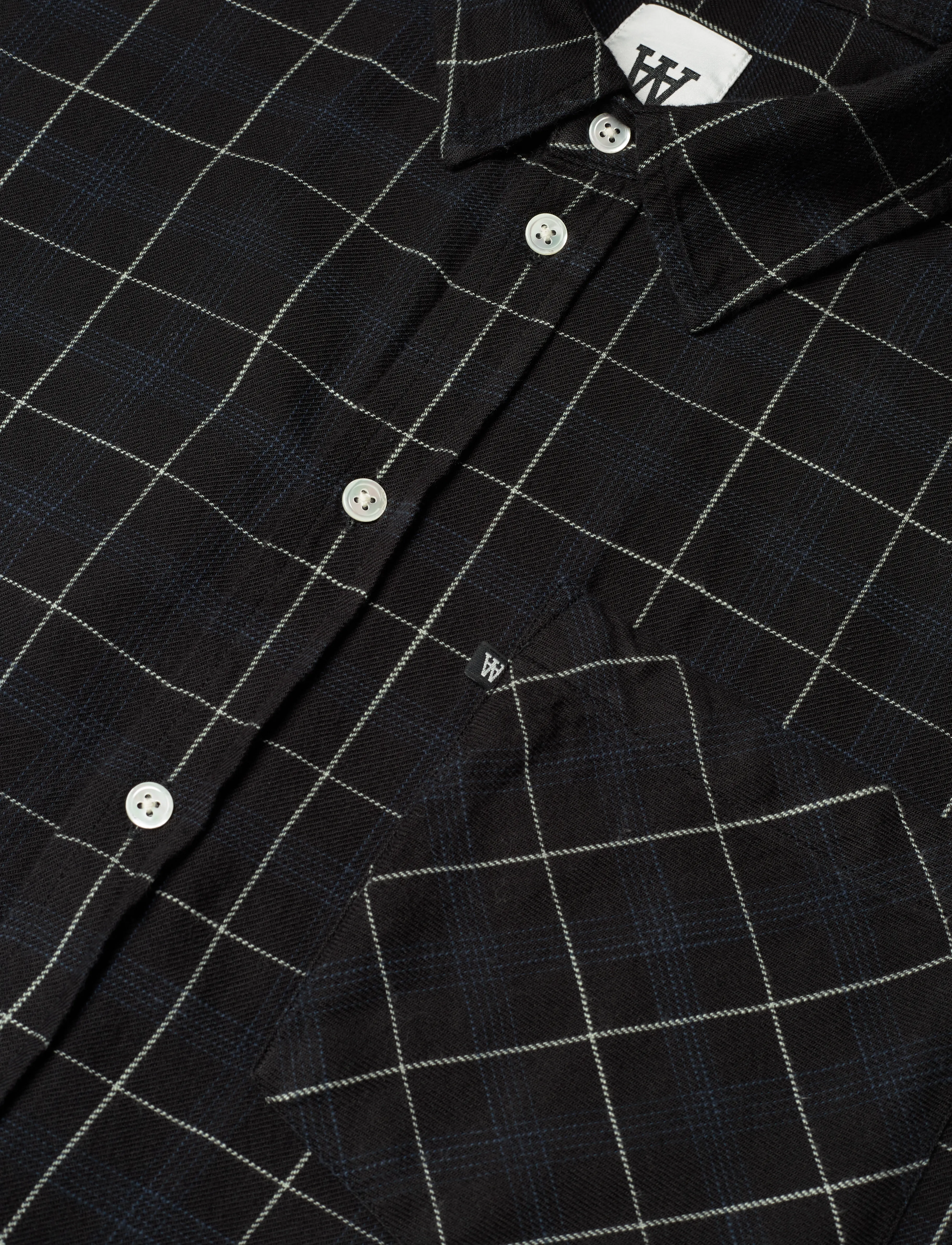 WOOD WOOD - WWDay Check Light Flannel Shirt GOT - koszule flanelowe - charcoal - 3