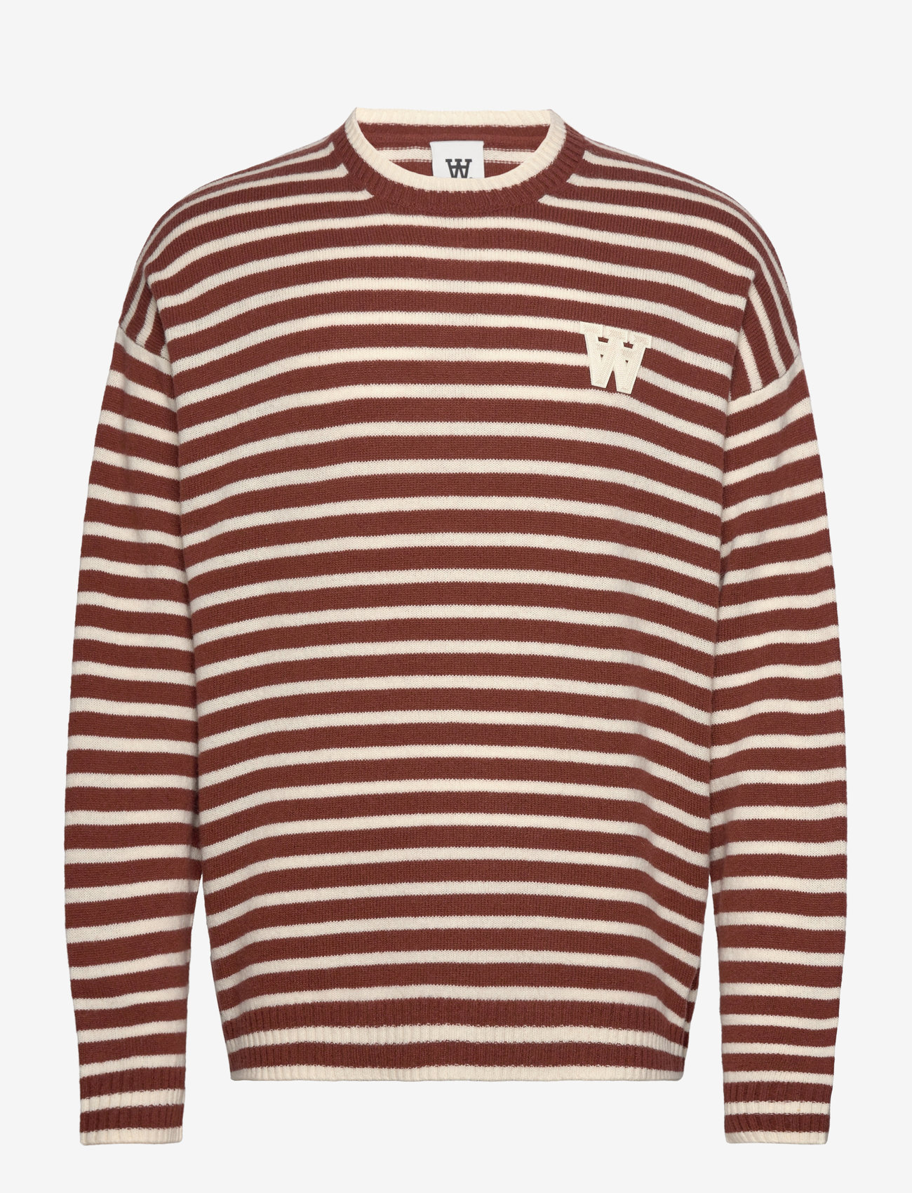 WOOD WOOD - WWTya Striped Oversized Jumper - megztiniai su apvalia apykakle - acorn - 0
