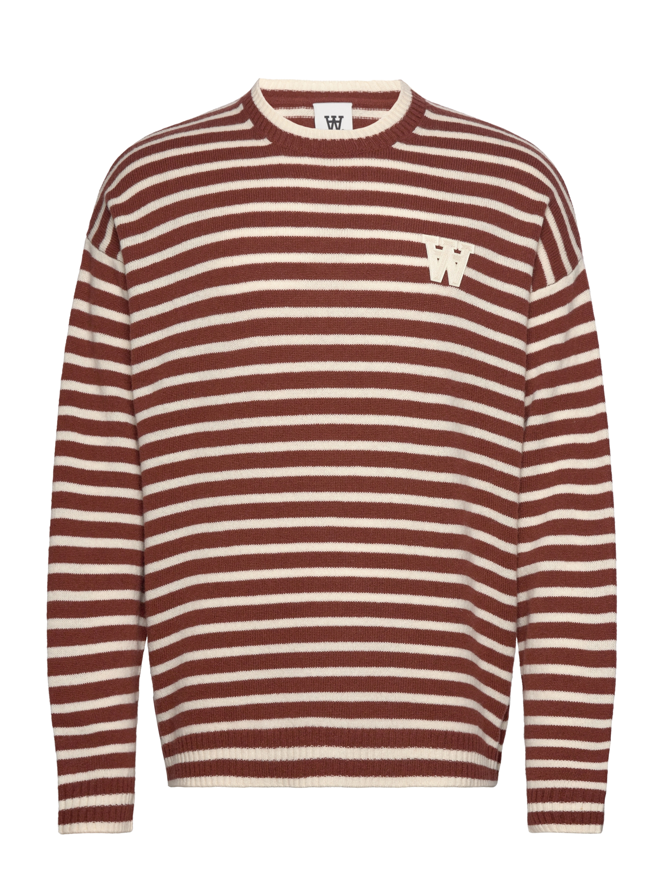 WOOD WOOD WWTya Striped Oversized Jumper - Rundhals - ACORN / brown