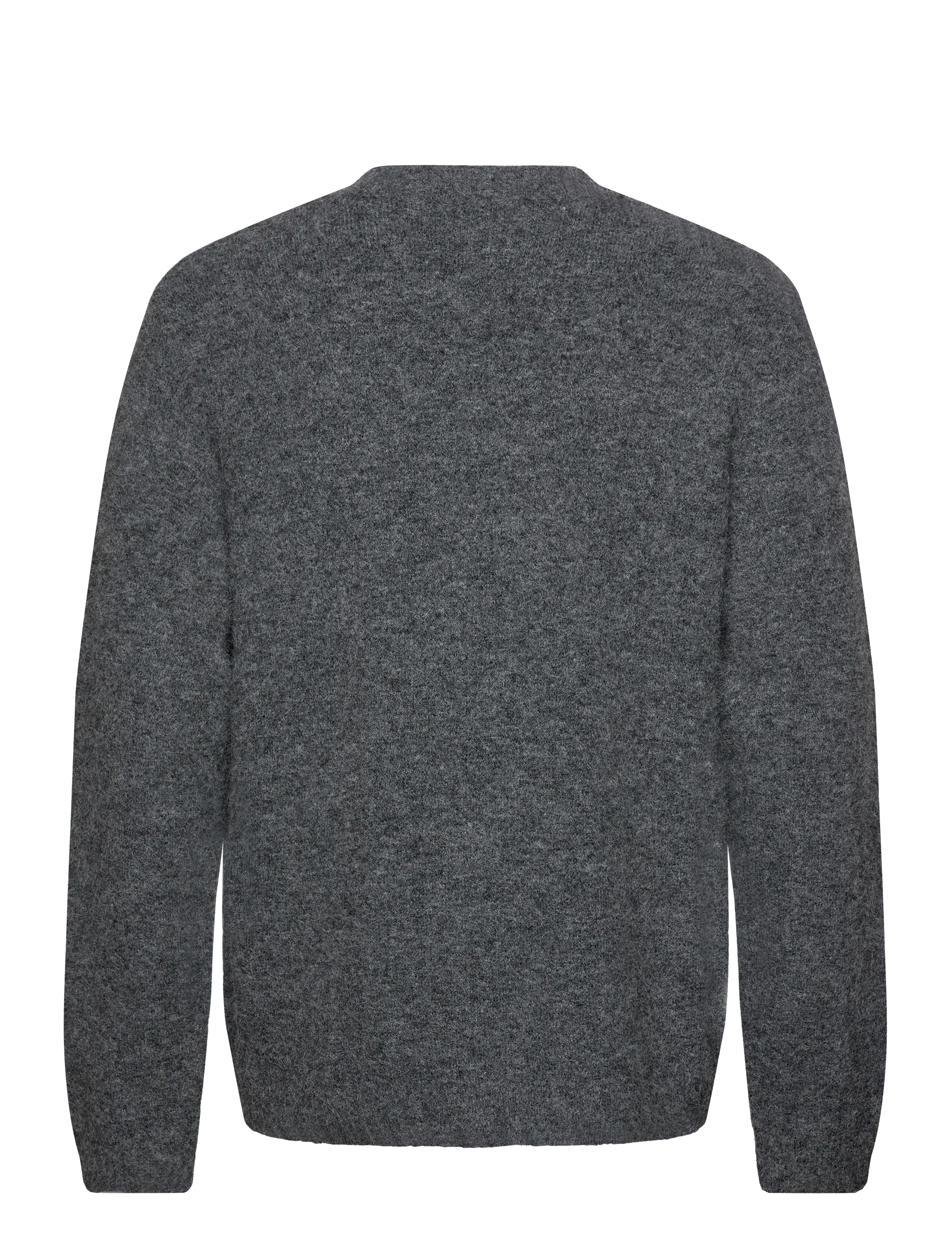 DOUBLE A BY W.W. - WWLeo Longhair Patch Cardigan - charcoal - 1