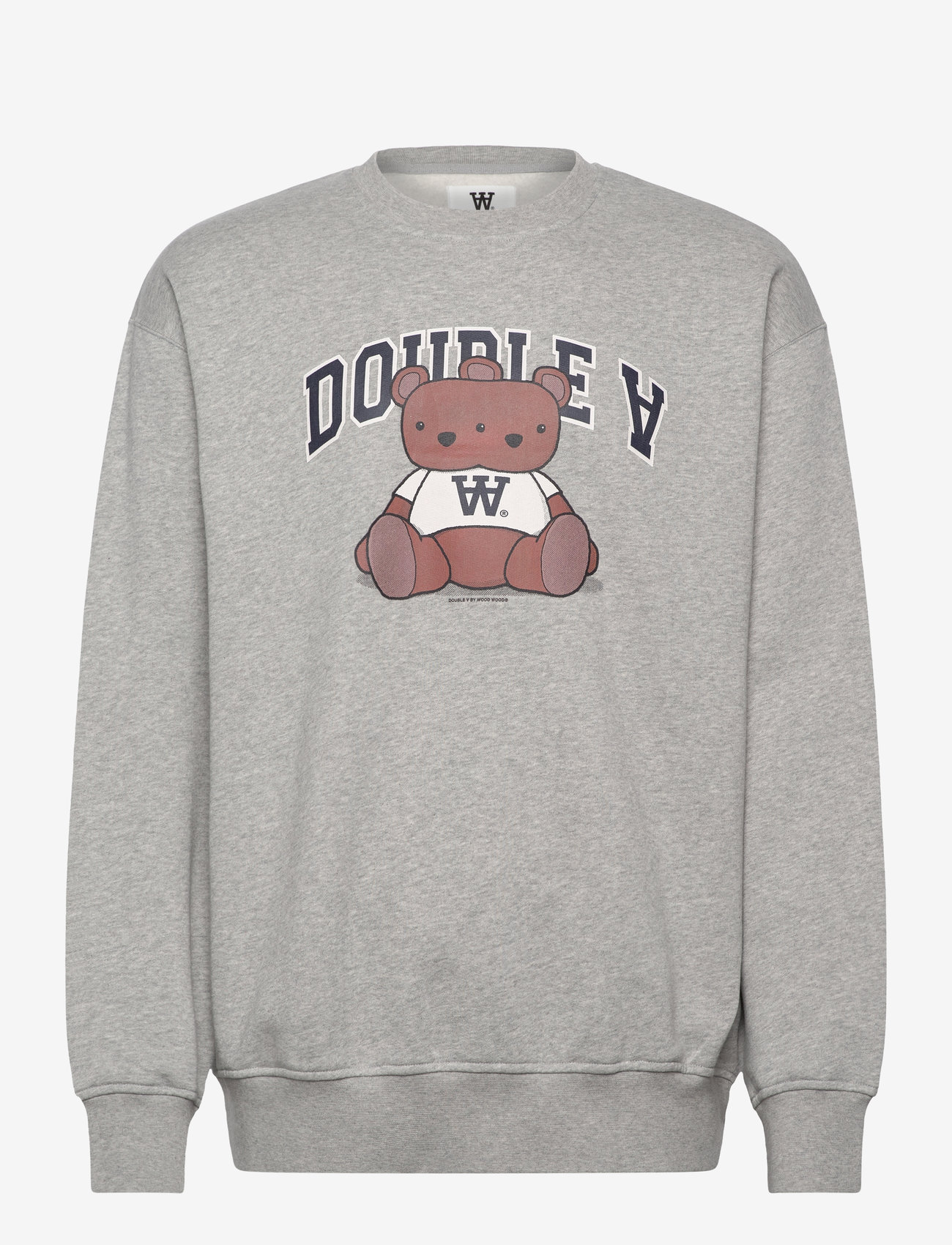 WOOD WOOD - WWNoel Bear Sweatshirt - shop efter stil - grey melange - 0