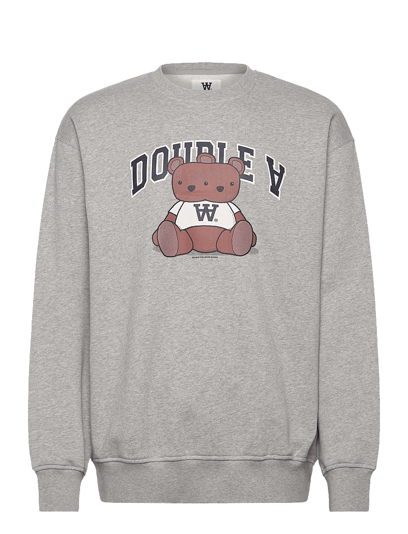 WOOD WOOD - WWNoel Bear Sweatshirt - shop efter stil - grey melange - 0