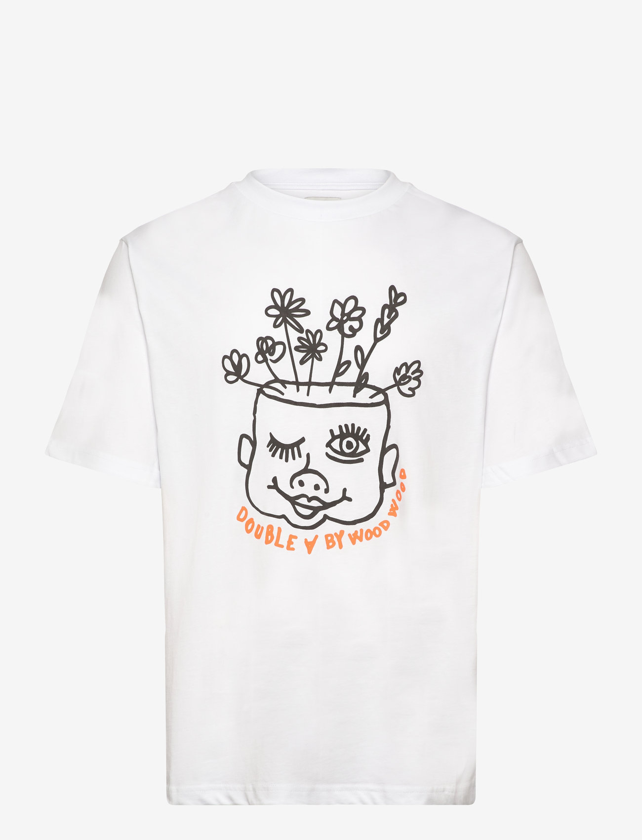 WOOD WOOD - WWAsa Baby Face Tshirt - kortærmede t-shirts - white - 0