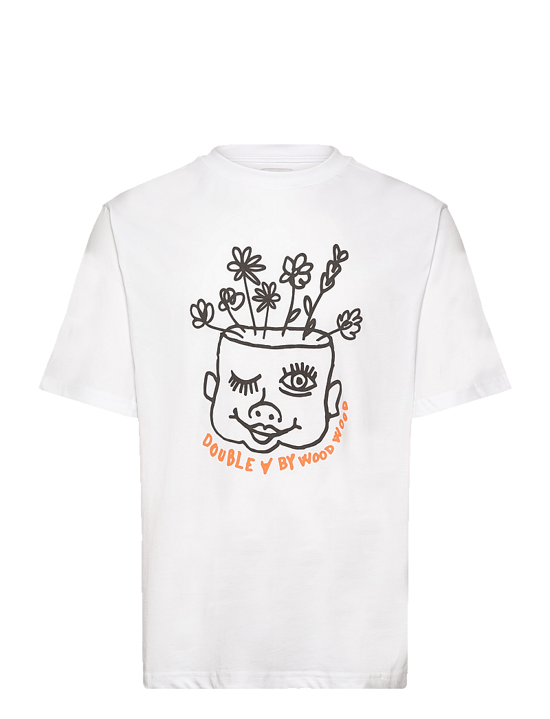 WOOD WOOD - WWAsa Baby Face Tshirt - kortærmede t-shirts - white - 0