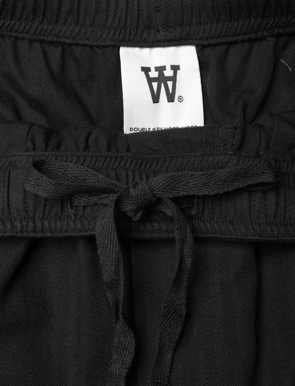 WOOD WOOD - WWLax Herringbone Trousers - casual - black - 1