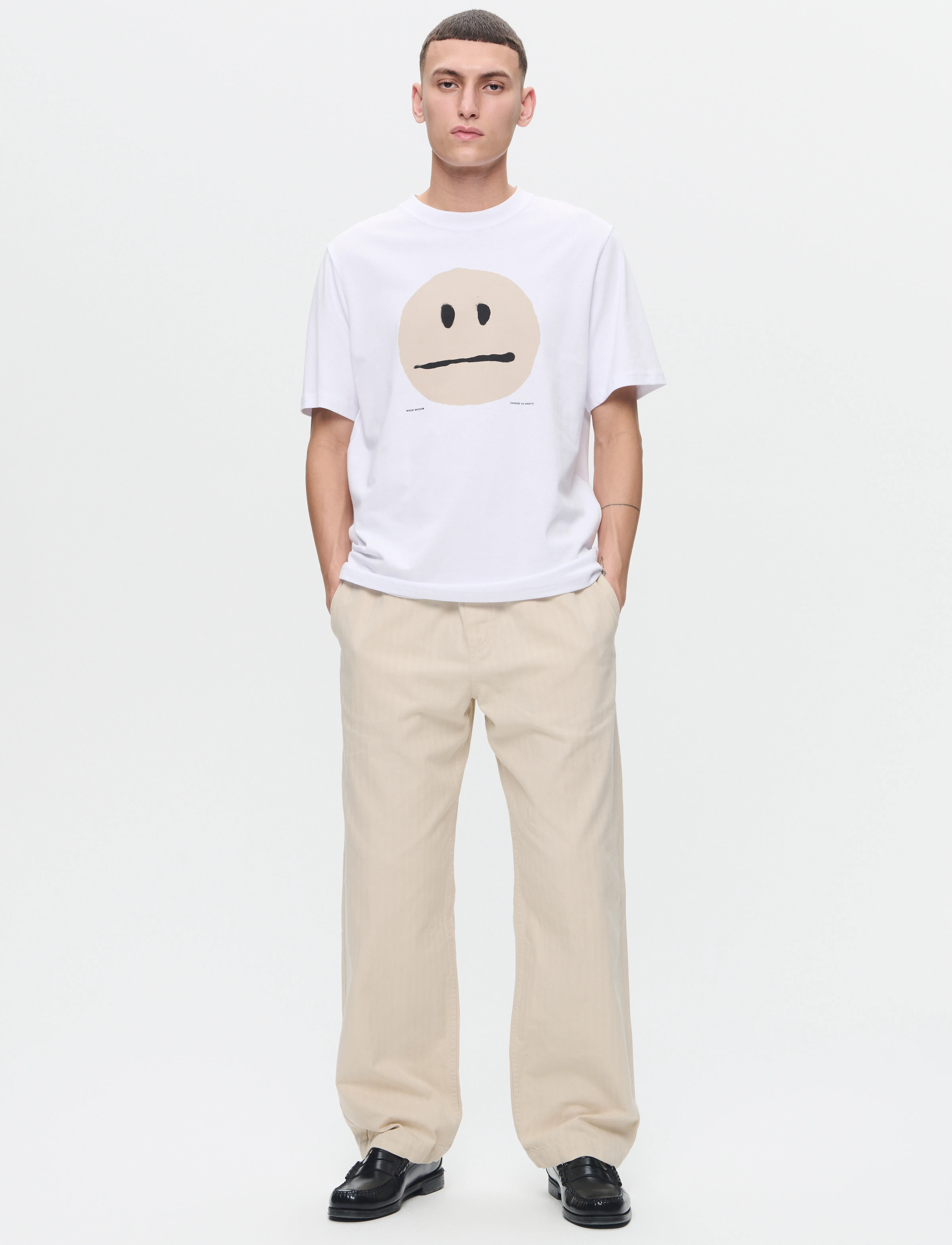 WOOD WOOD - WWLax Herringbone Trousers - casual - sand grey - 2