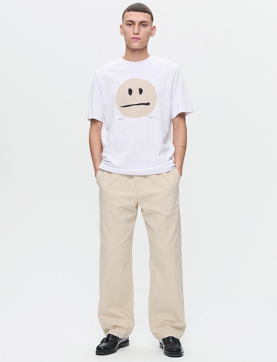 WOOD WOOD - WWLax Herringbone Trousers - casual - sand grey - 2