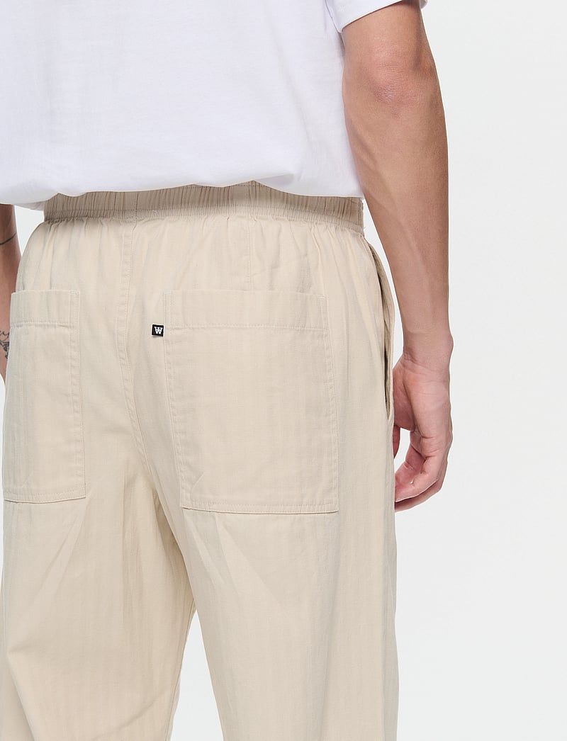 WOOD WOOD - WWLax Herringbone Trousers - casual - sand grey - 4