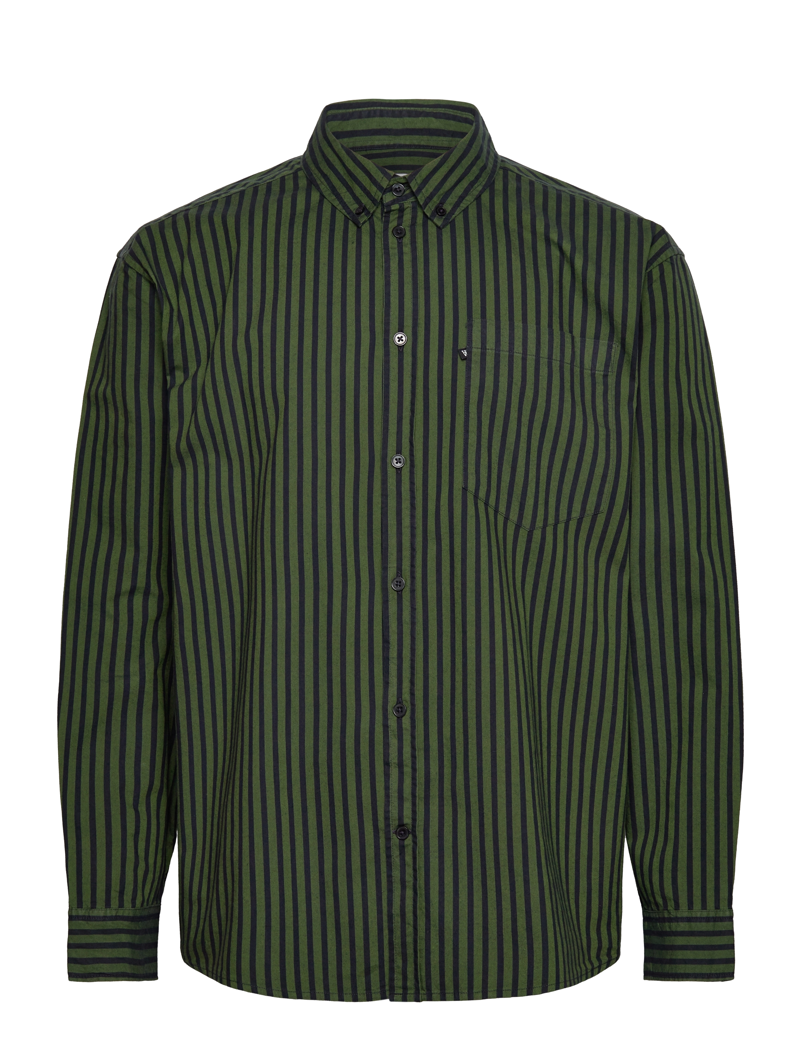 WOOD WOOD WWDay Striped AA Embroidery Shirt G - Tøj - PEAR / green