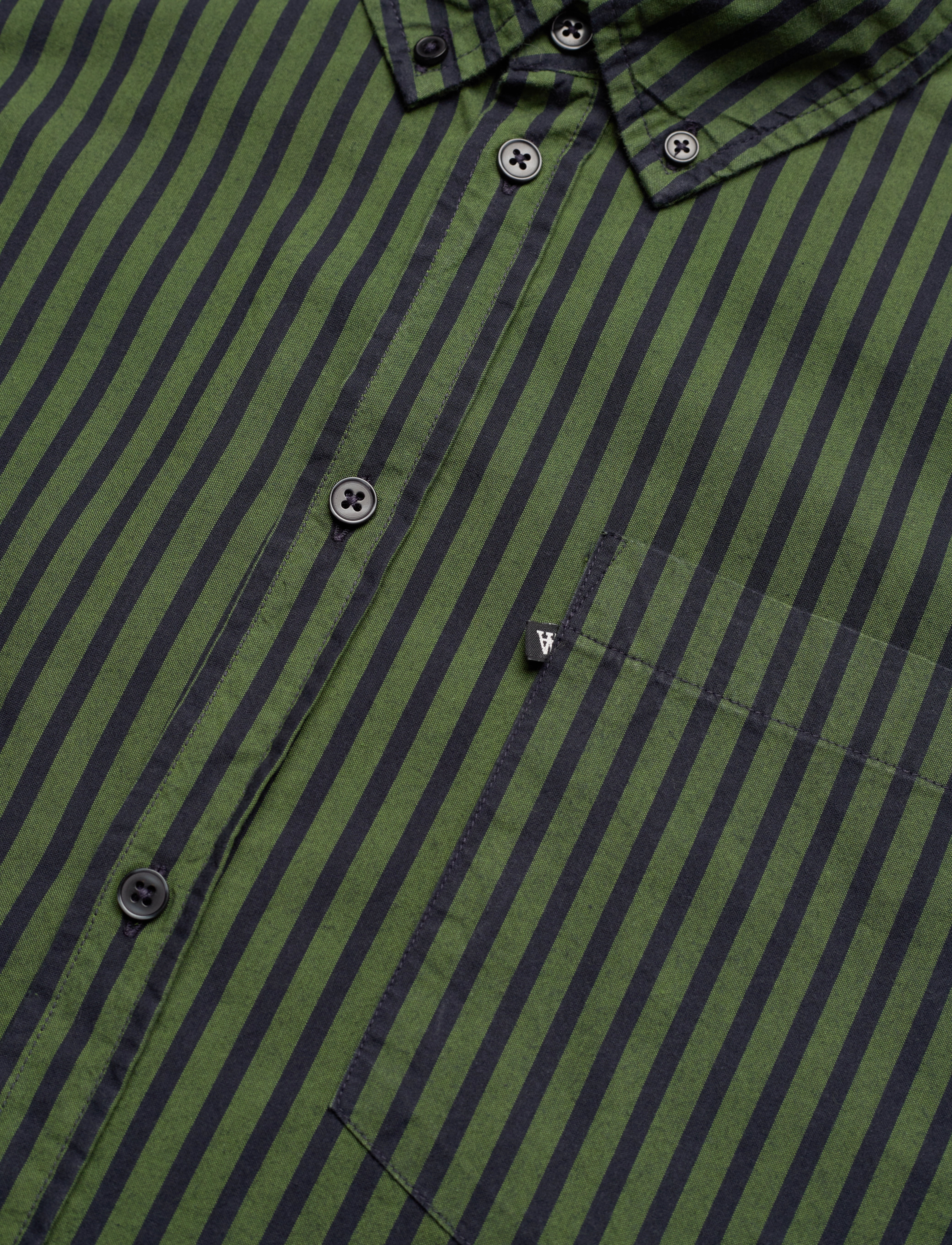 WOOD WOOD - WWDay Striped AA Embroidery Shirt G - pear - 3