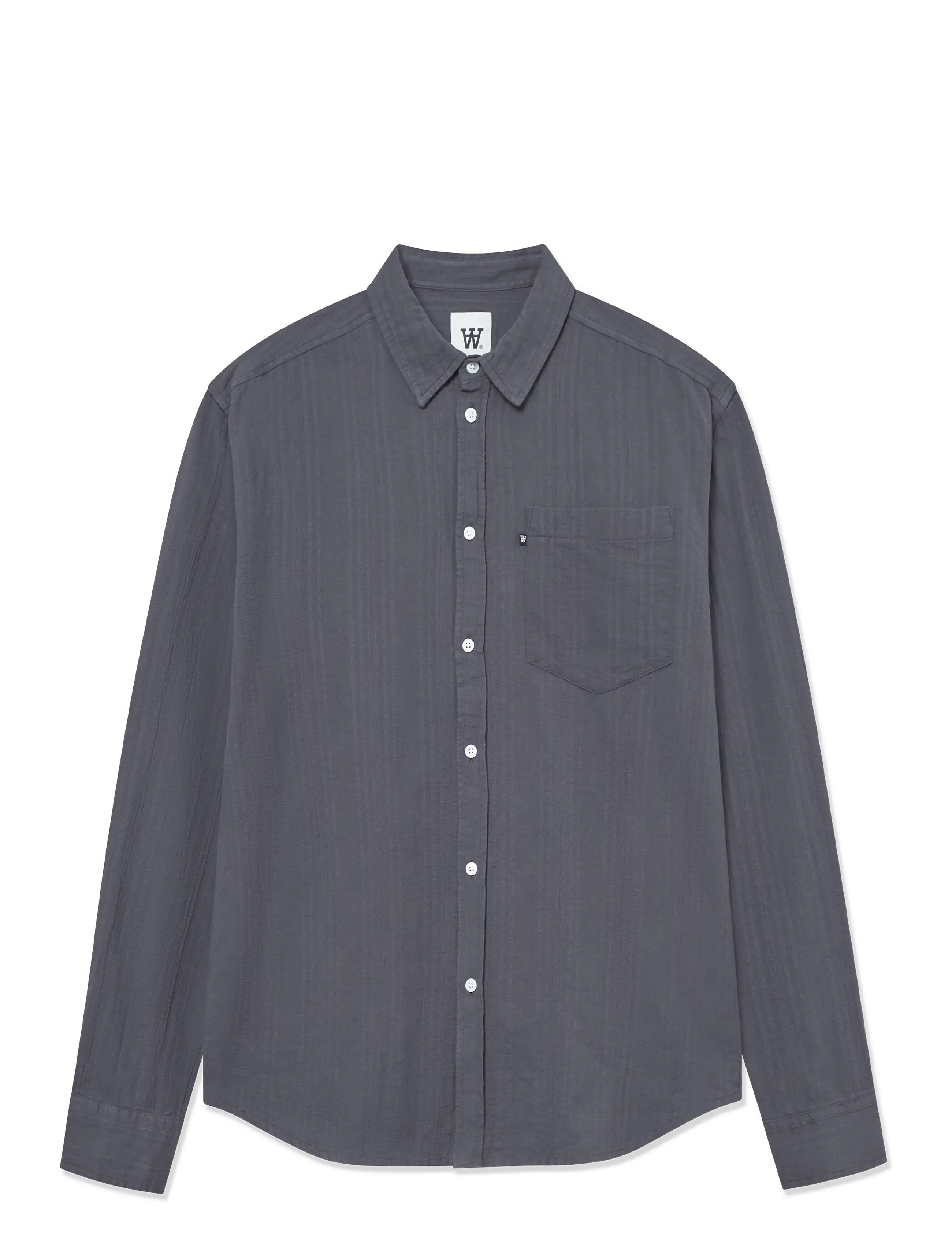 WOOD WOOD WWDay Dobby Shirt - Krekli - DARK GRAY / grey