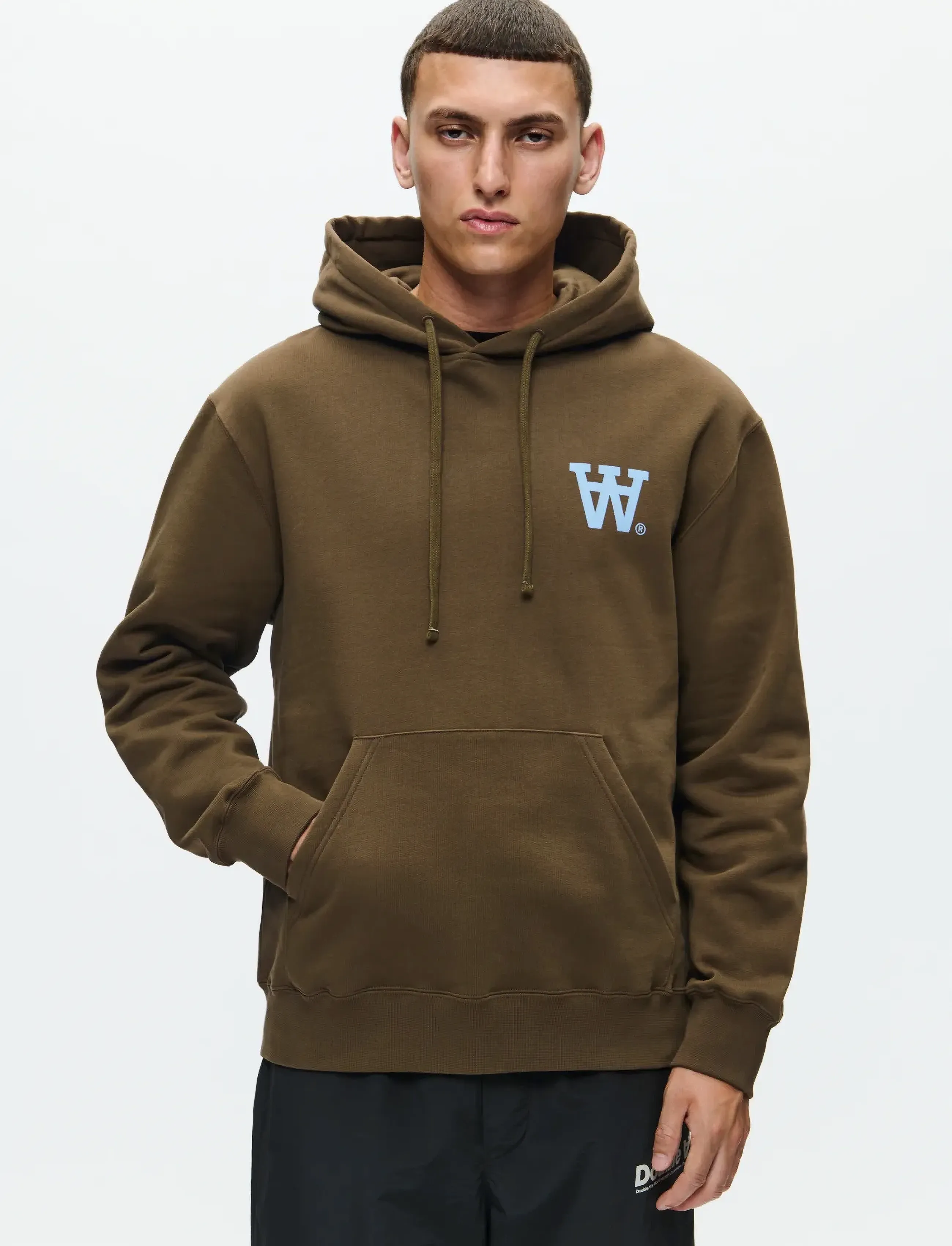 WOOD Wwcass Aa Hoodie, XS, Sweatshirts & Hoodies, Khakigrün - Männerswear