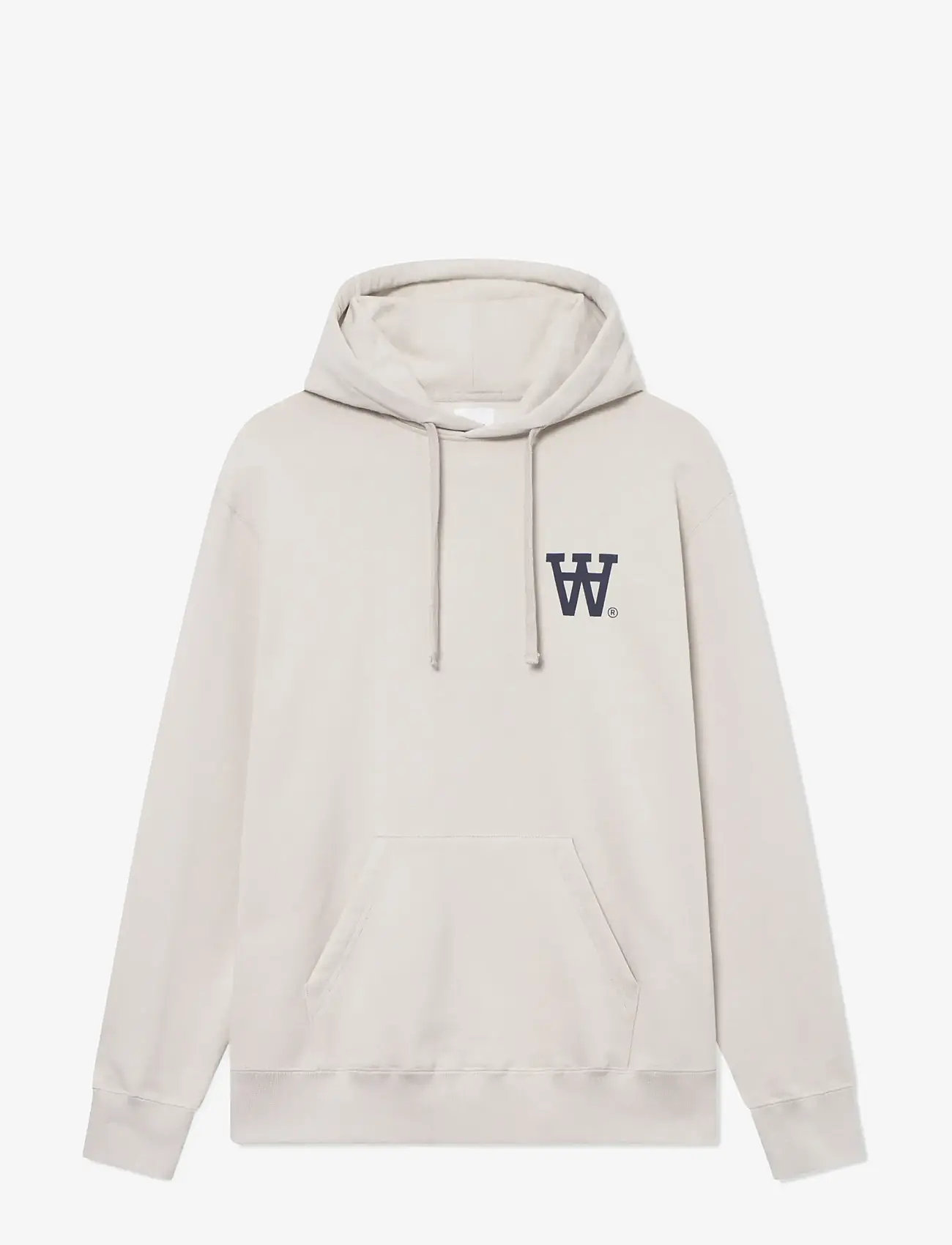 WOOD WOOD - WWCass AA Chest Print Hoodie - hættetrøjer - moonstruck - 1