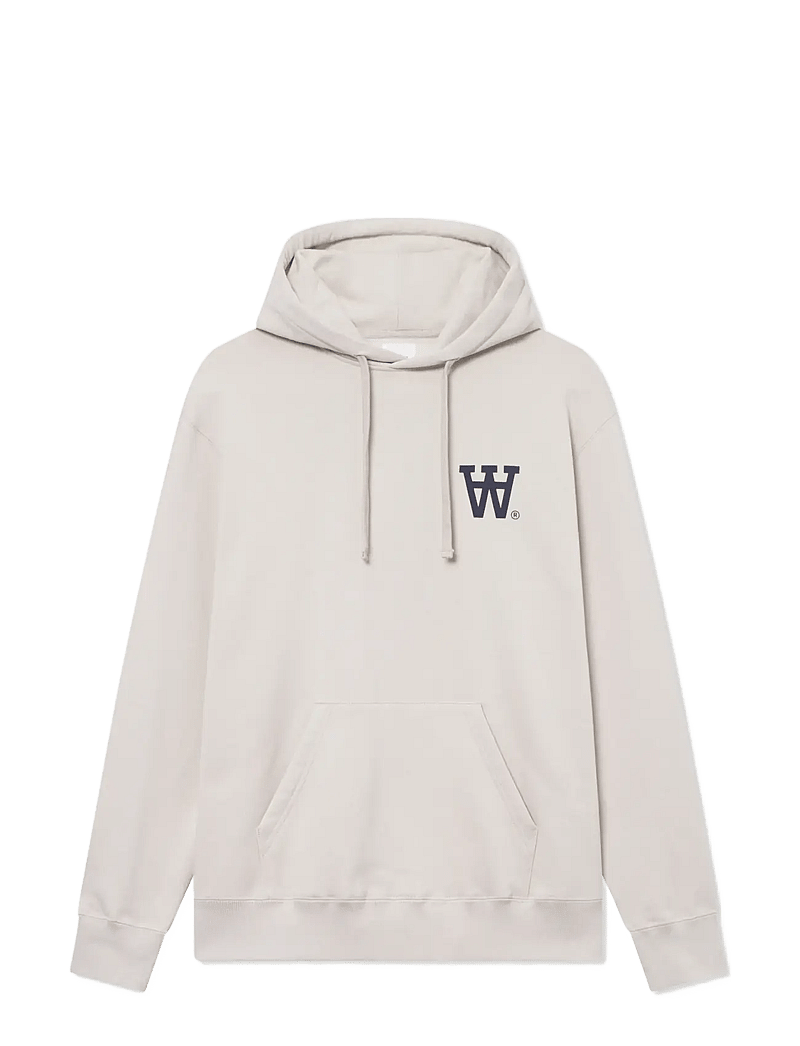 WOOD WOOD - WWCass AA Chest Print Hoodie - hættetrøjer - moonstruck - 1