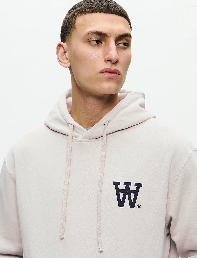 WOOD WOOD - WWCass AA Chest Print Hoodie - hættetrøjer - moonstruck - 4