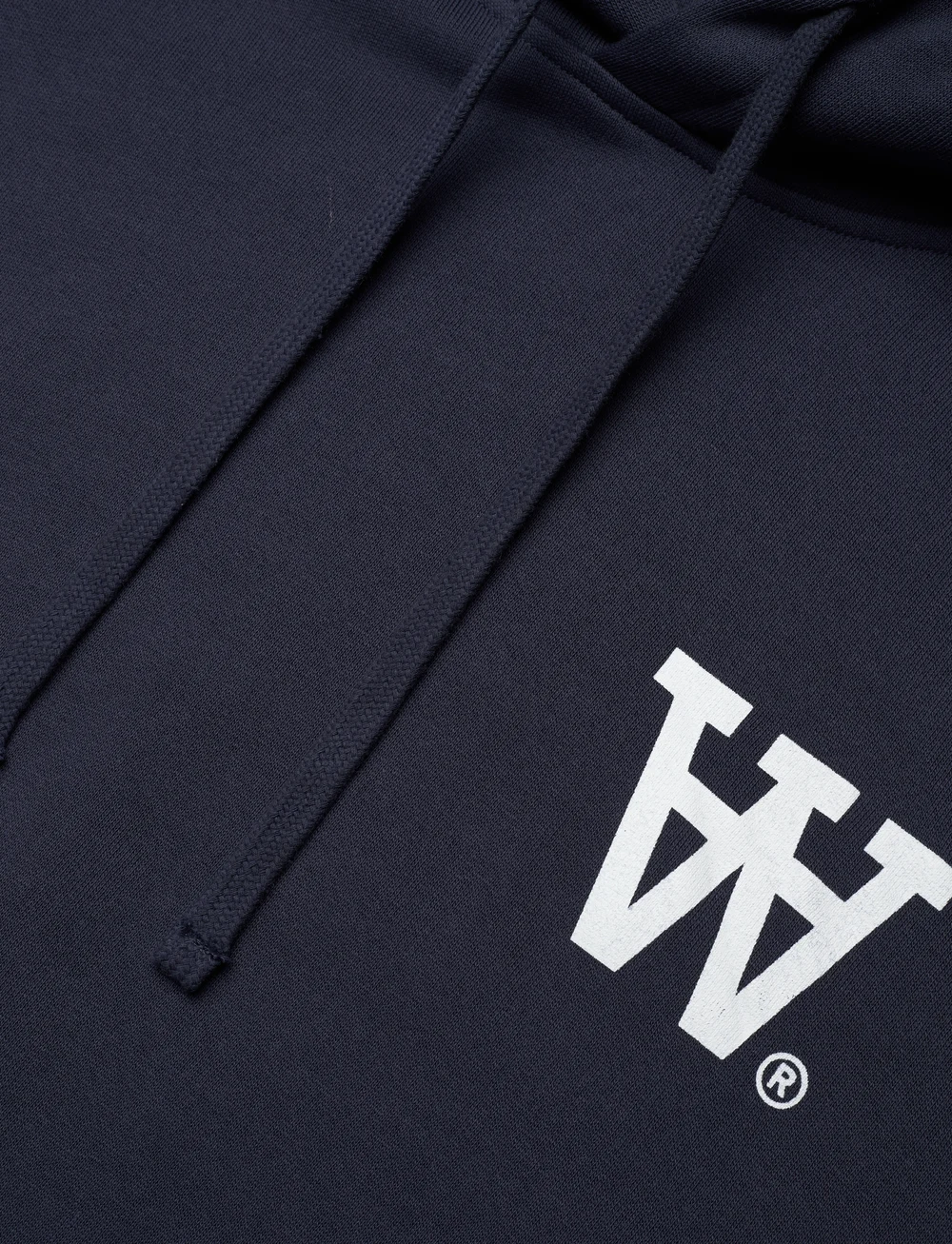 WOOD WOOD - WWCass AA Chest Print Hoodie - bluzy z kapturem - navy - 1