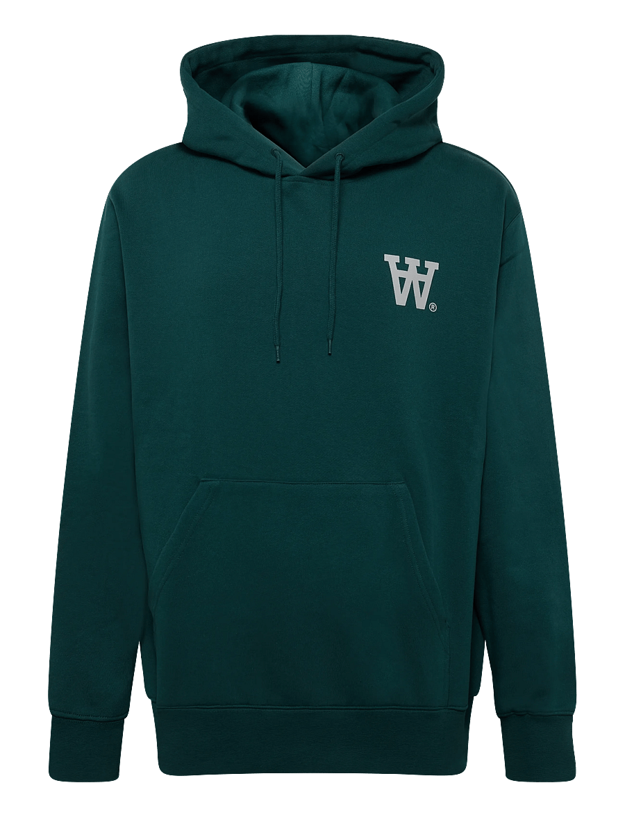 WOOD WOOD - WWCass AA Chest Print Hoodie - hættetrøjer - ponderosa pine - 1