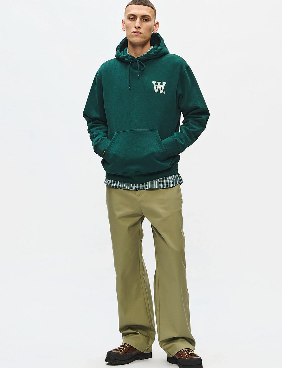 WOOD WOOD - WWCass AA Chest Print Hoodie - hættetrøjer - ponderosa pine - 3