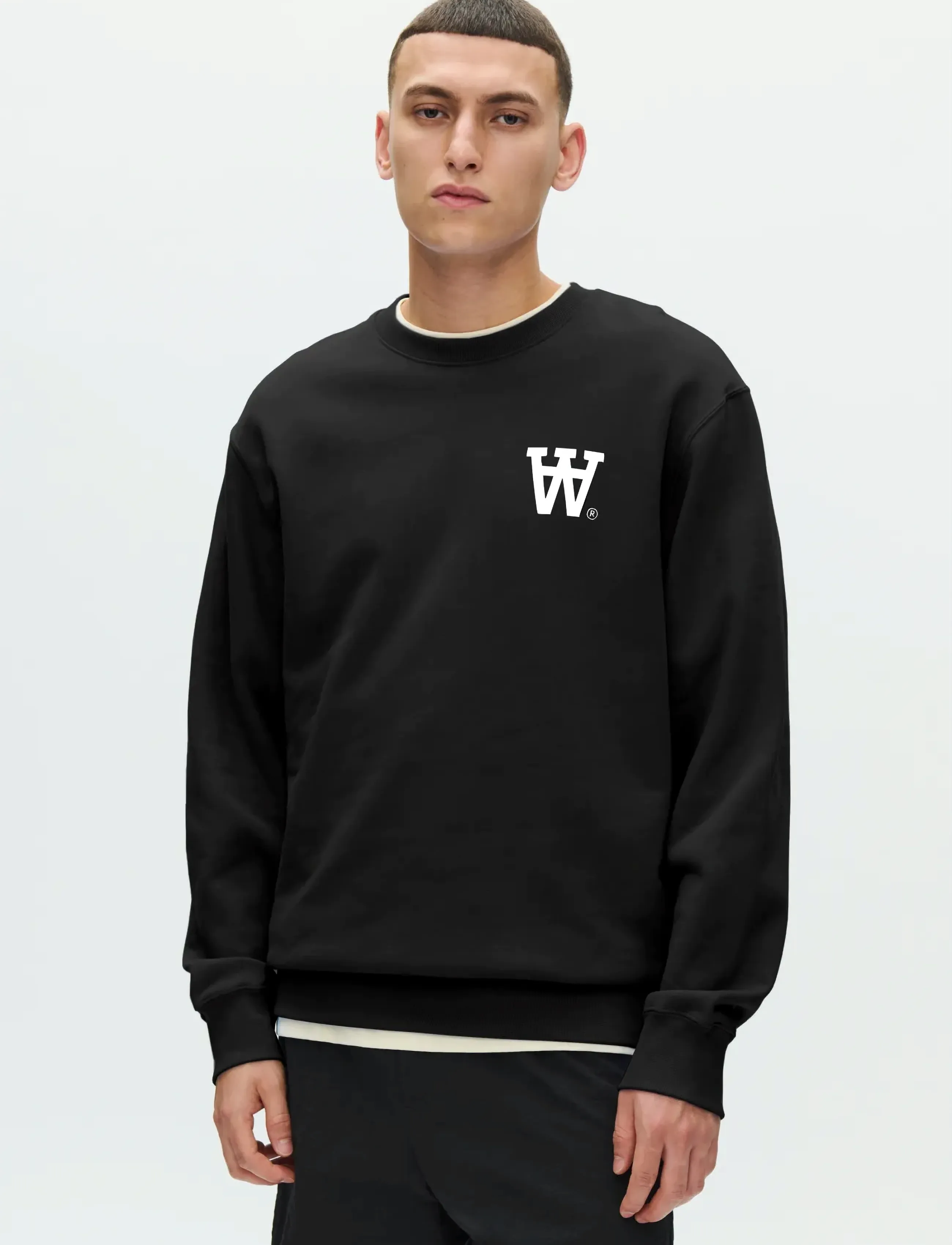 WOOD WOOD Wwnoel Aa Sweatshirt, XXL, Grey, Sweatshirts & Hættetrøjer > Sweatshirts, Herre