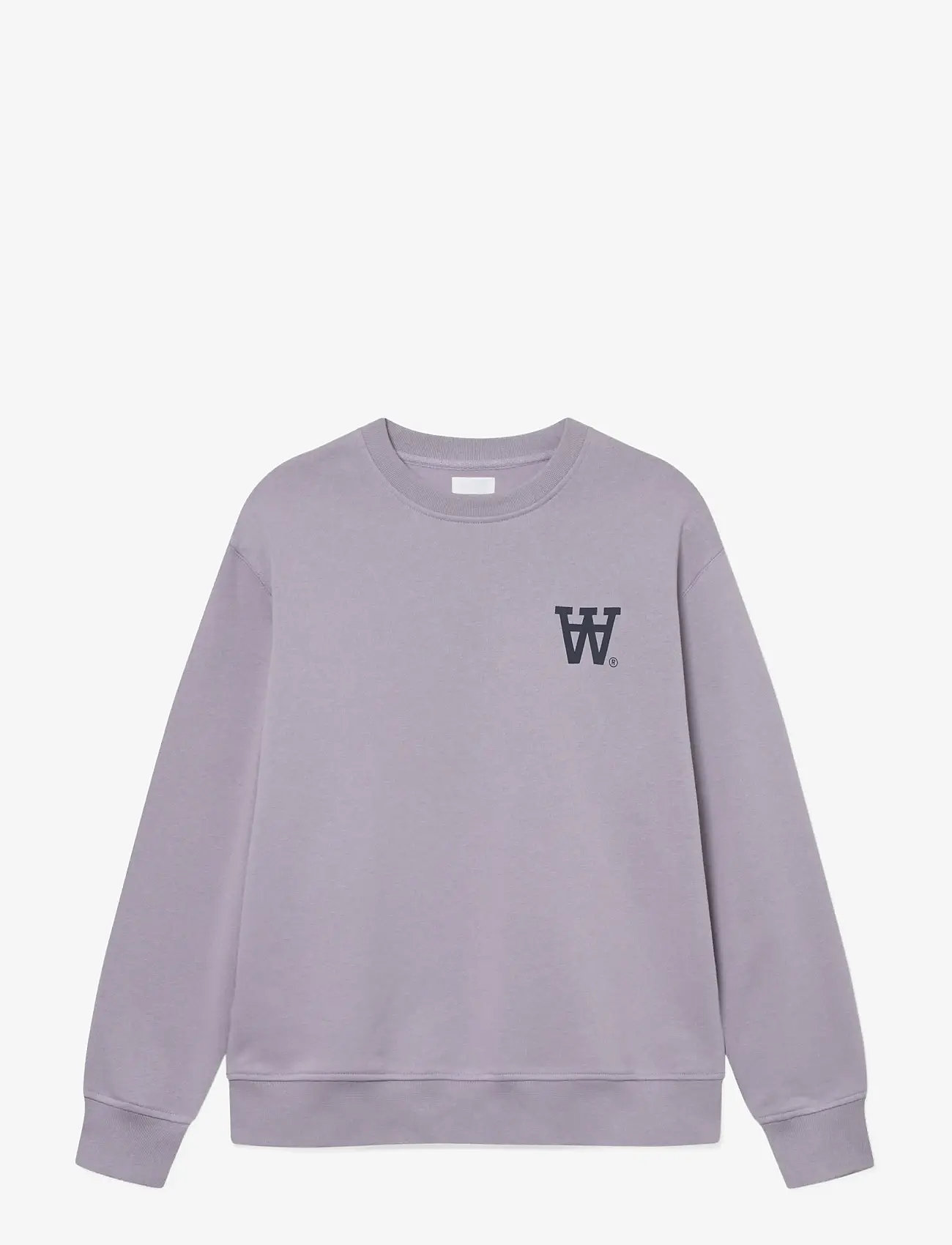 WOOD WOOD - WWNoel AA Chest Print Sweatshirt - shoppa efter stil - minimal gray - 1