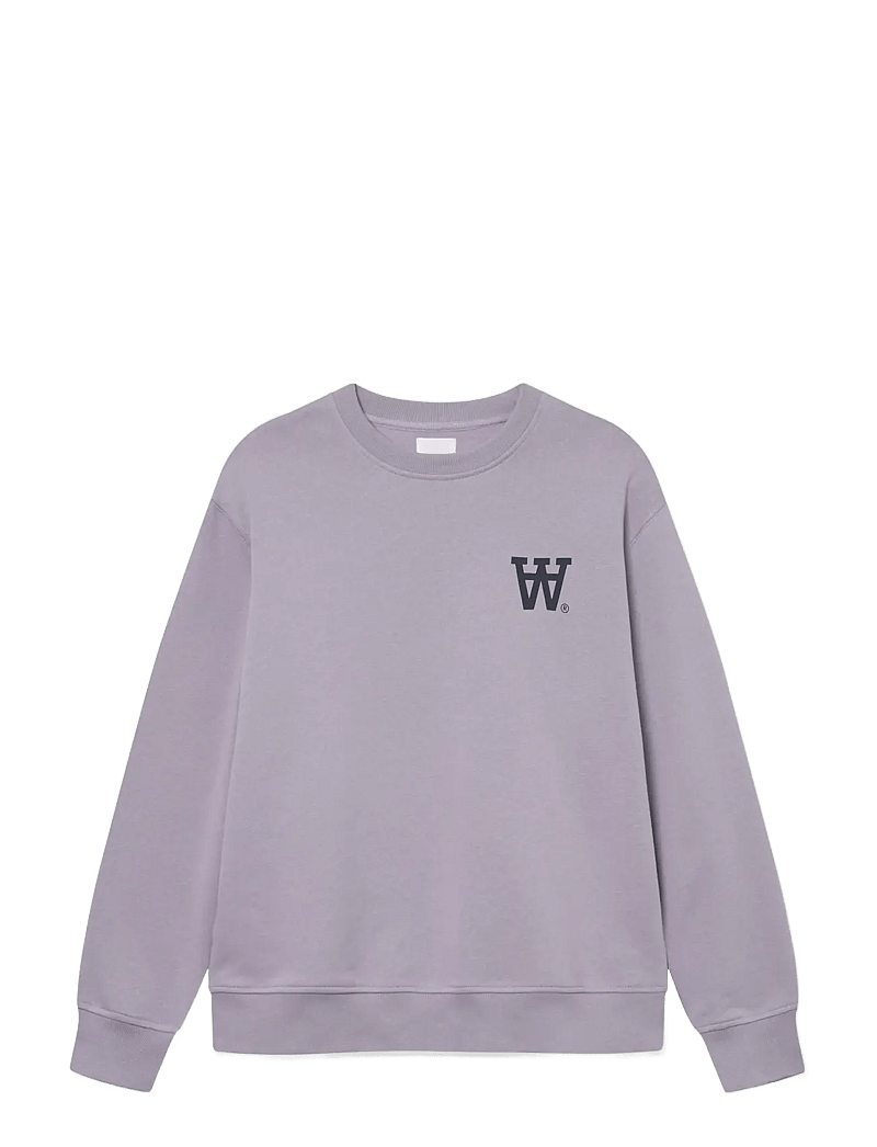 WOOD WOOD - WWNoel AA Chest Print Sweatshirt - shoppa efter stil - minimal gray - 1