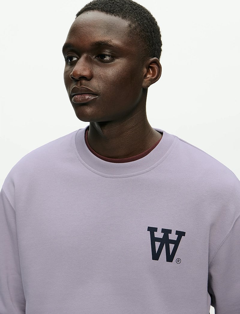 WOOD WOOD - WWNoel AA Chest Print Sweatshirt - shoppa efter stil - minimal gray - 0