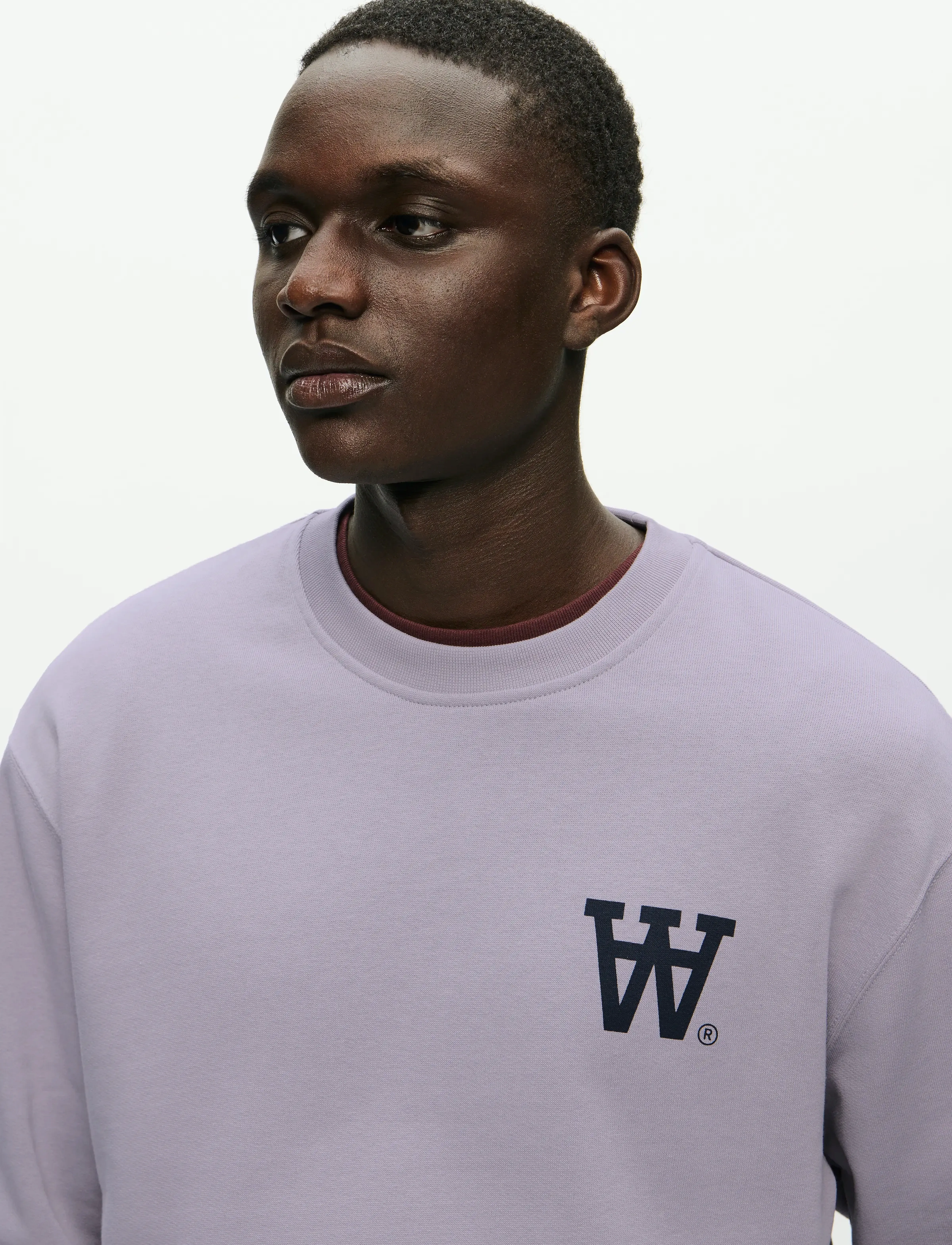WOOD WOOD WWNoel AA Sweatshirt - Kleidung - MINIMAL GRAY / purple
