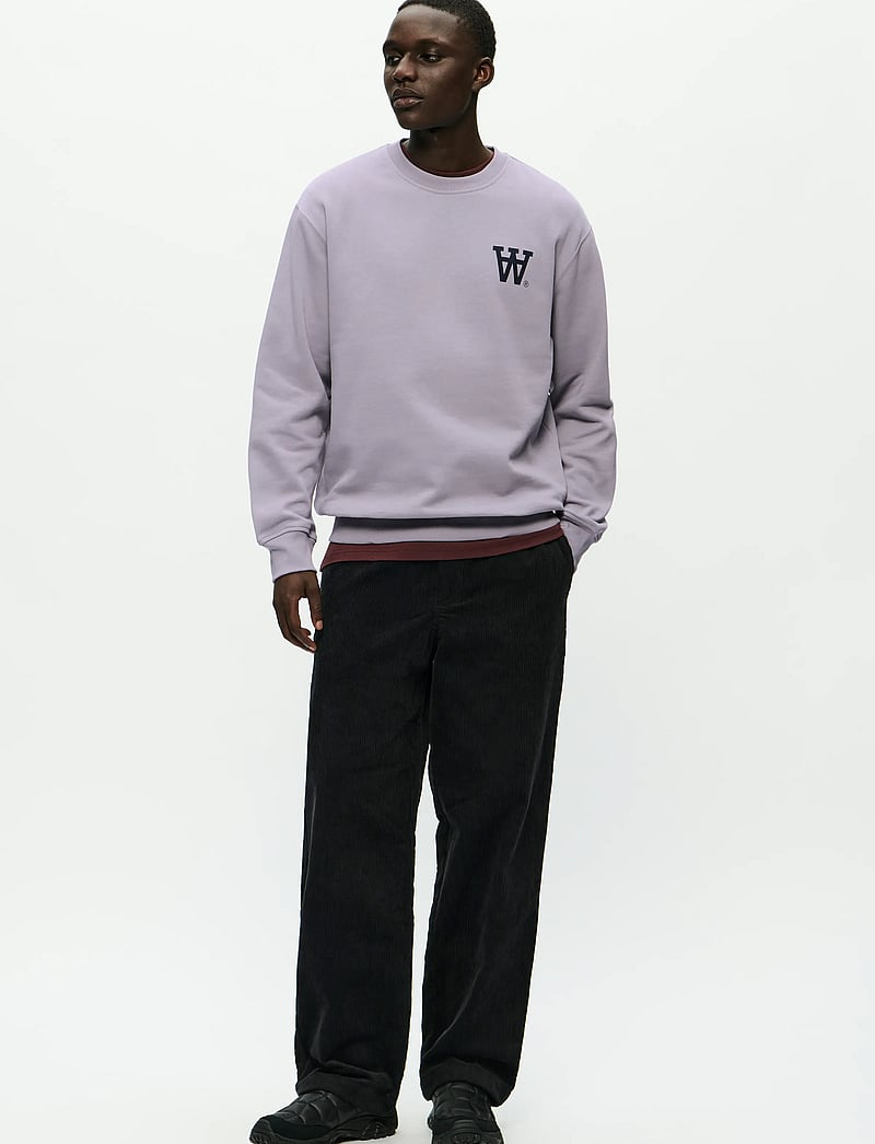 WOOD WOOD - WWNoel AA Chest Print Sweatshirt - shoppa efter stil - minimal gray - 2