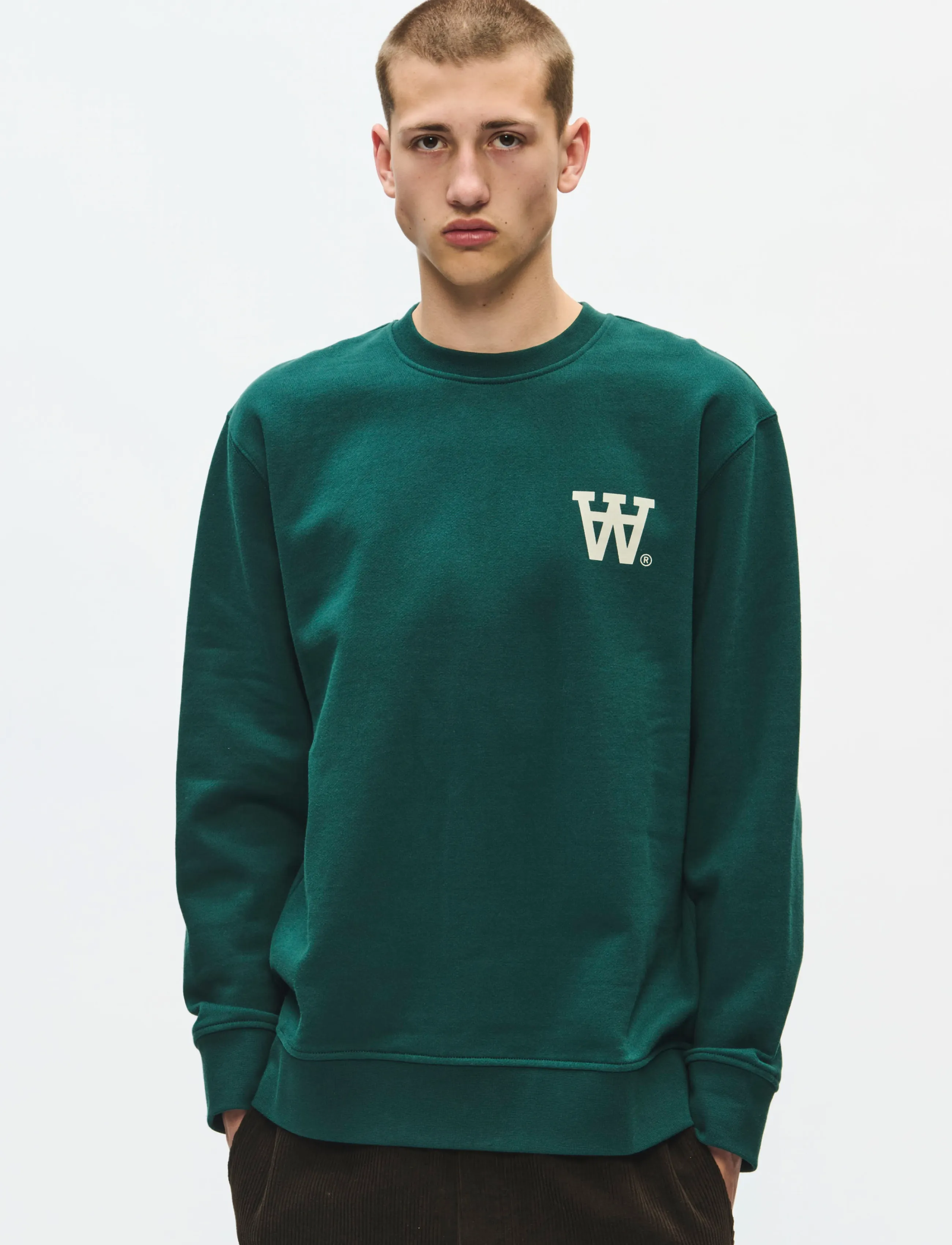 WOOD WOOD WWNoel AA Chest Print Sweatshirt - Dressipluusid - PONDEROSA PINE / green