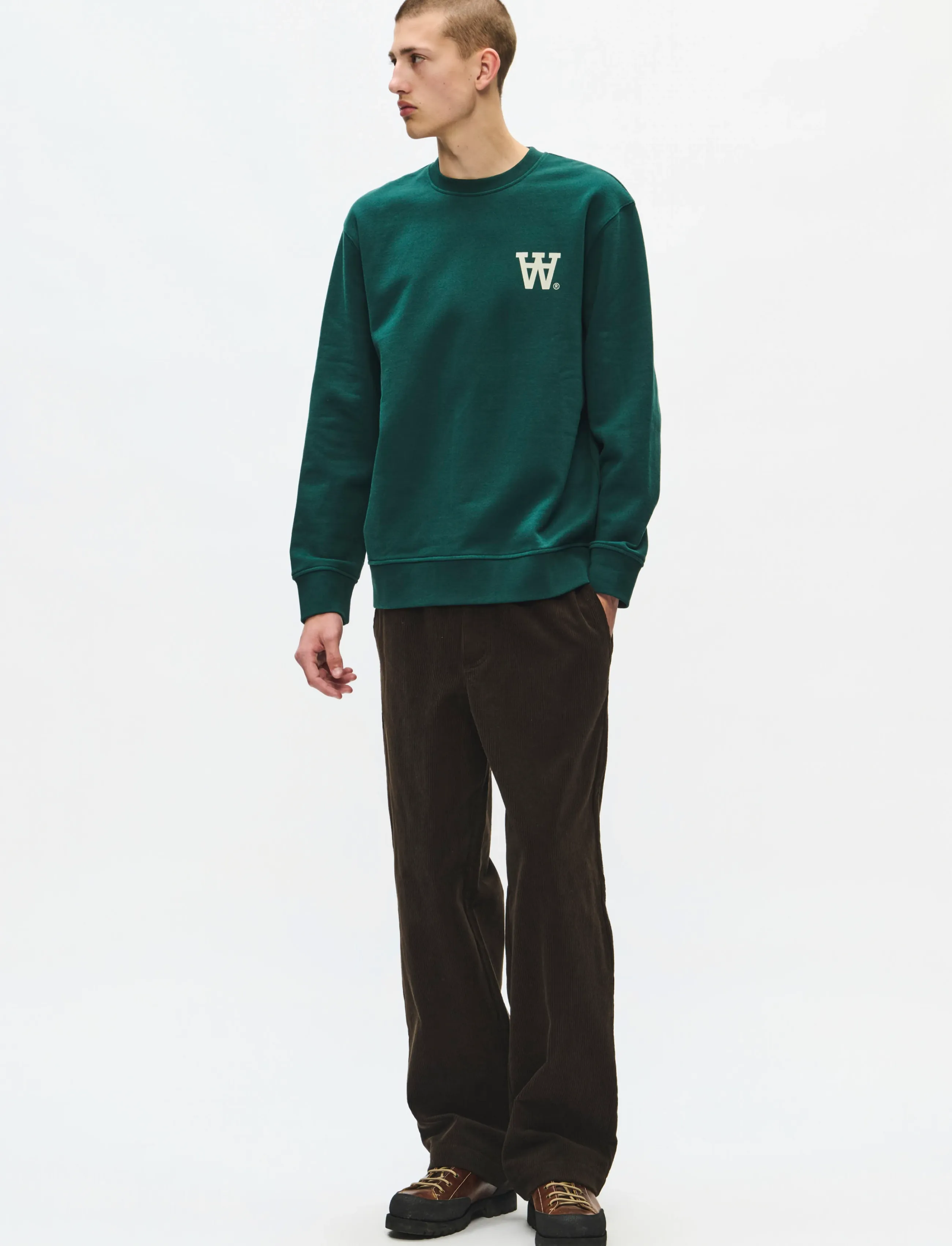 WOOD WOOD - WWNoel AA Chest Print Sweatshirt - dressipluusid - ponderosa pine - 3