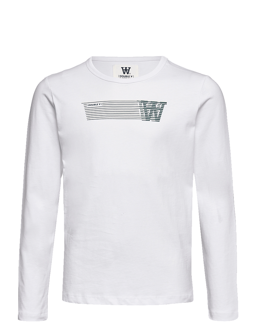WOOD WOOD - Kim kids print longsleeve - långärmade t-shirts - white - 0