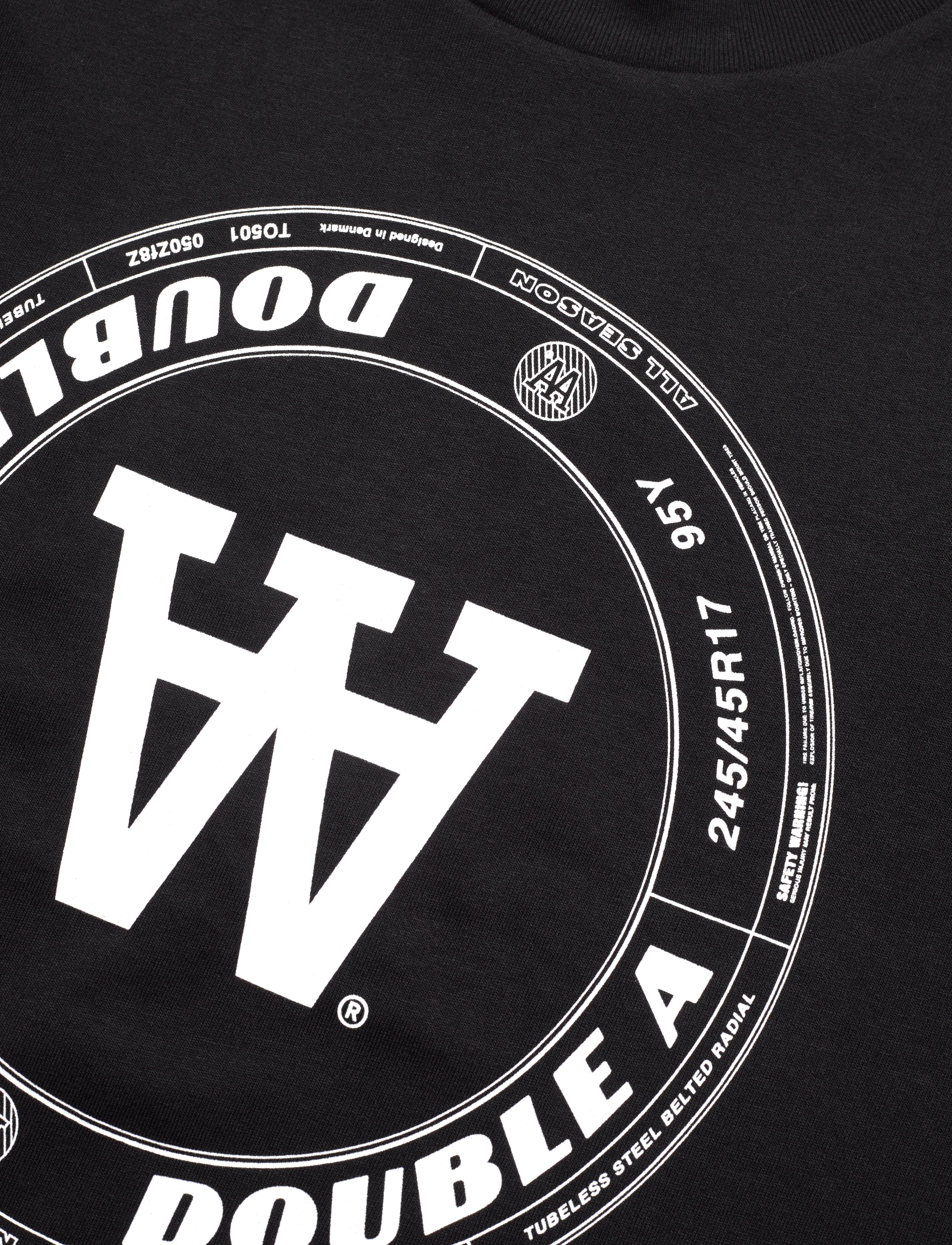 WOOD WOOD - WWAsa Tirewall T-Shirt GOTS - black - 2