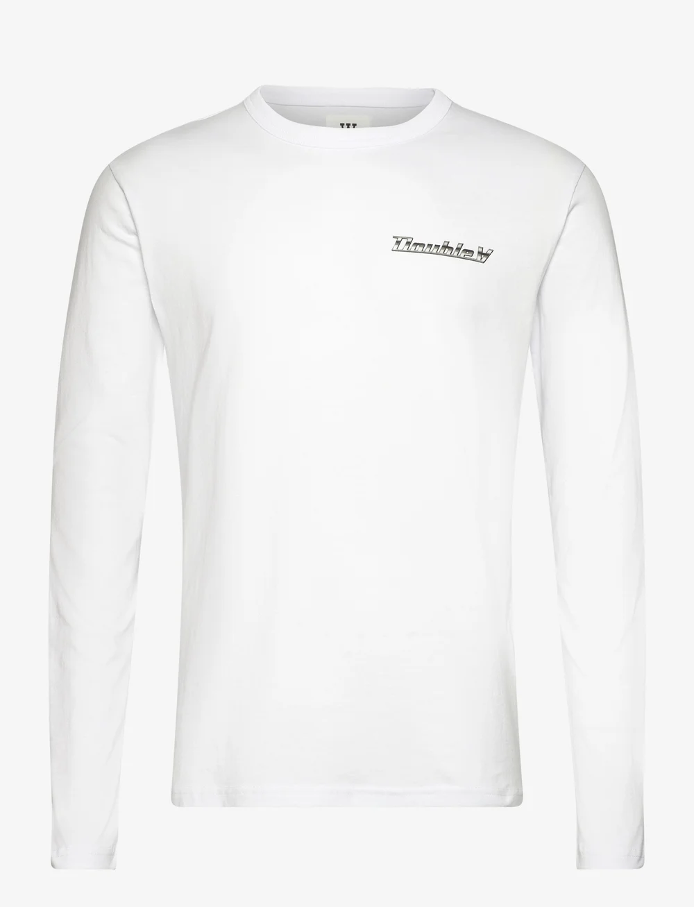 WOOD WOOD - WWMel Chrome Baseline LS T-Shirt GO - long-sleeved t-shirts - white - 0