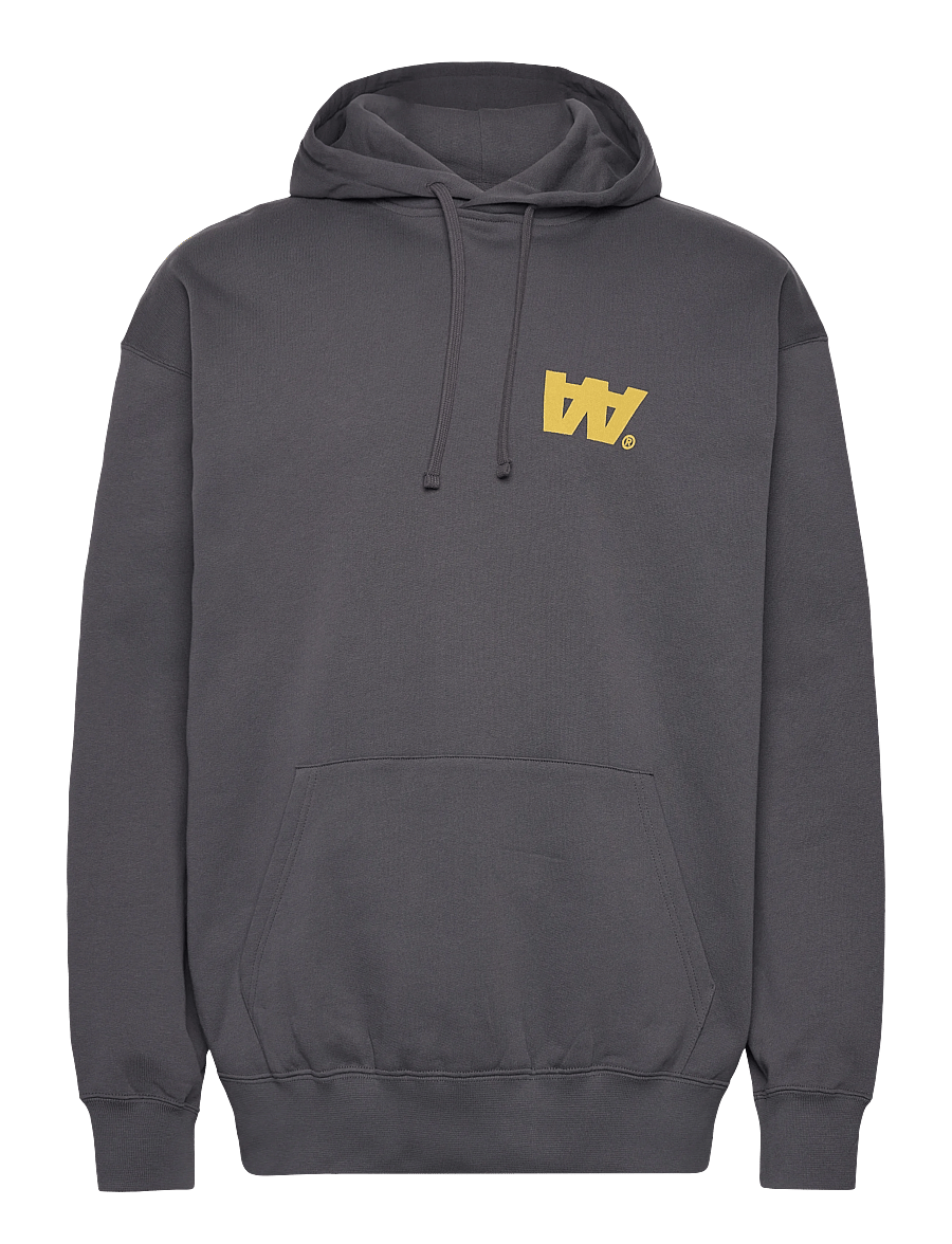 WOOD WOOD - WWCass Letter Hoodie GOTS - kapuzenpullover - iron - 0