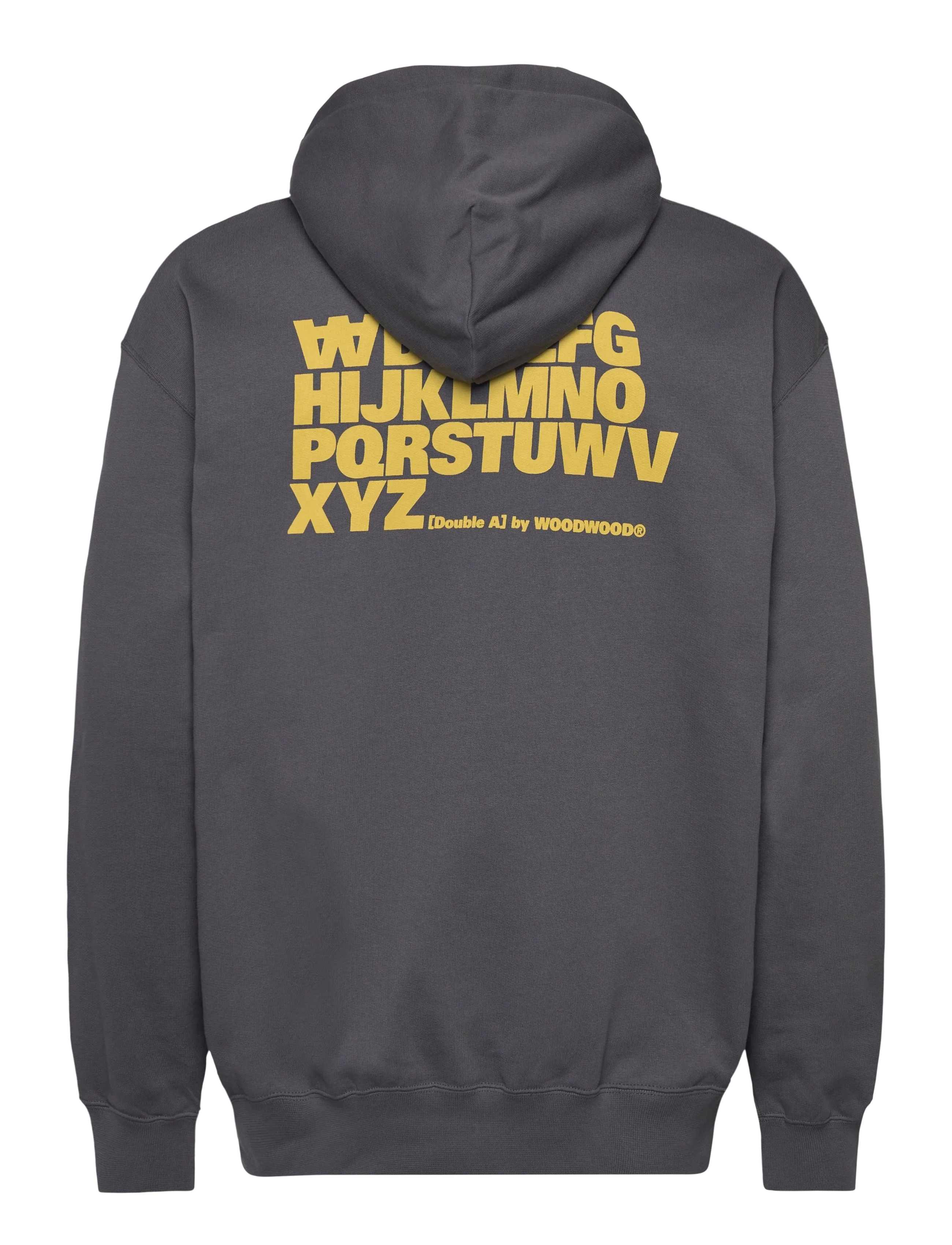 WOOD WOOD - WWCass Letter Hoodie GOTS - kapuzenpullover - iron - 1