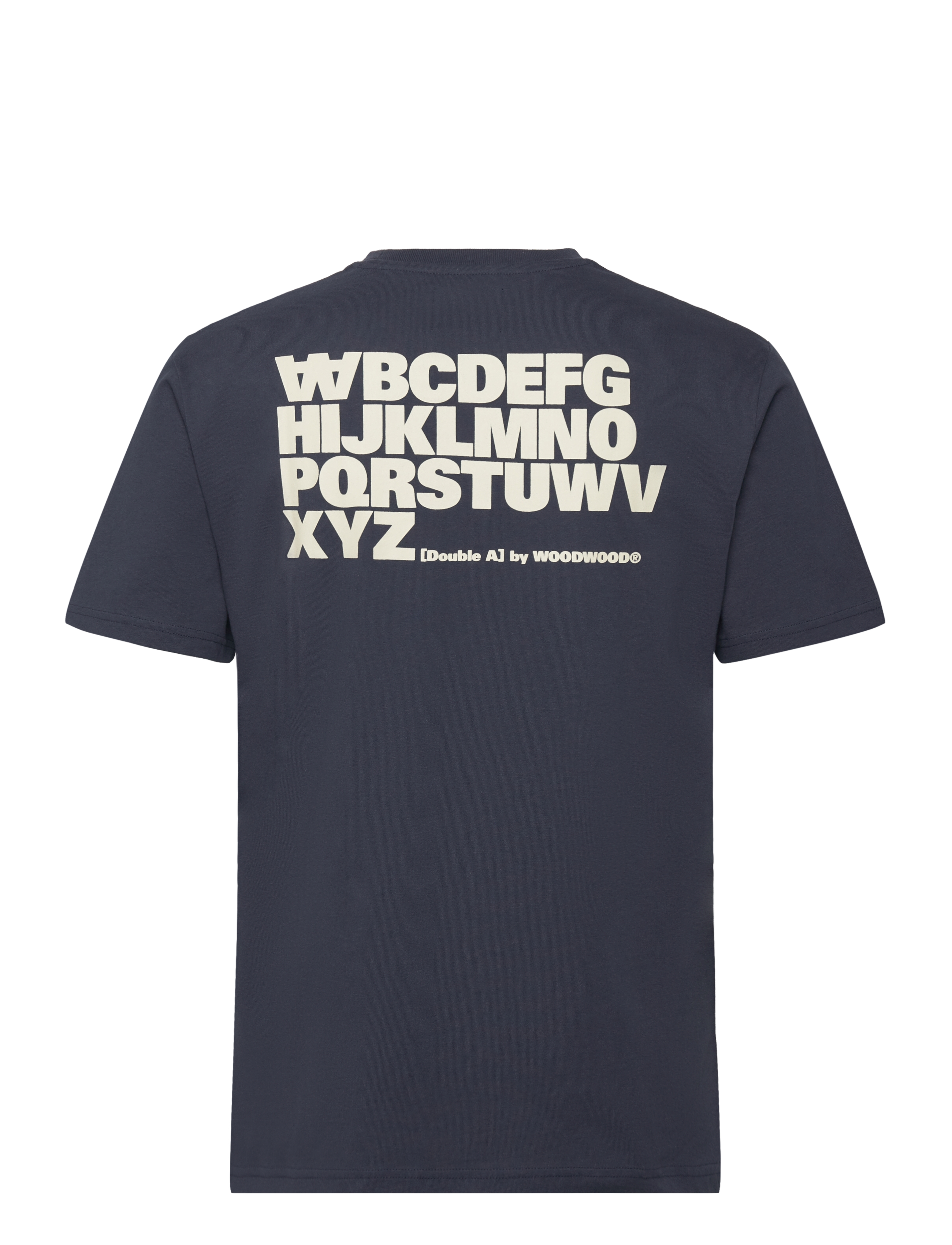 WOOD WOOD - Ace Letter T-Shirt GOTS - navy - 1