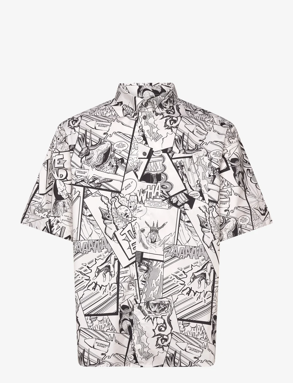 WOOD WOOD - WWAaron SS shirt AOP - kortærmede skjorter - pristine - 1