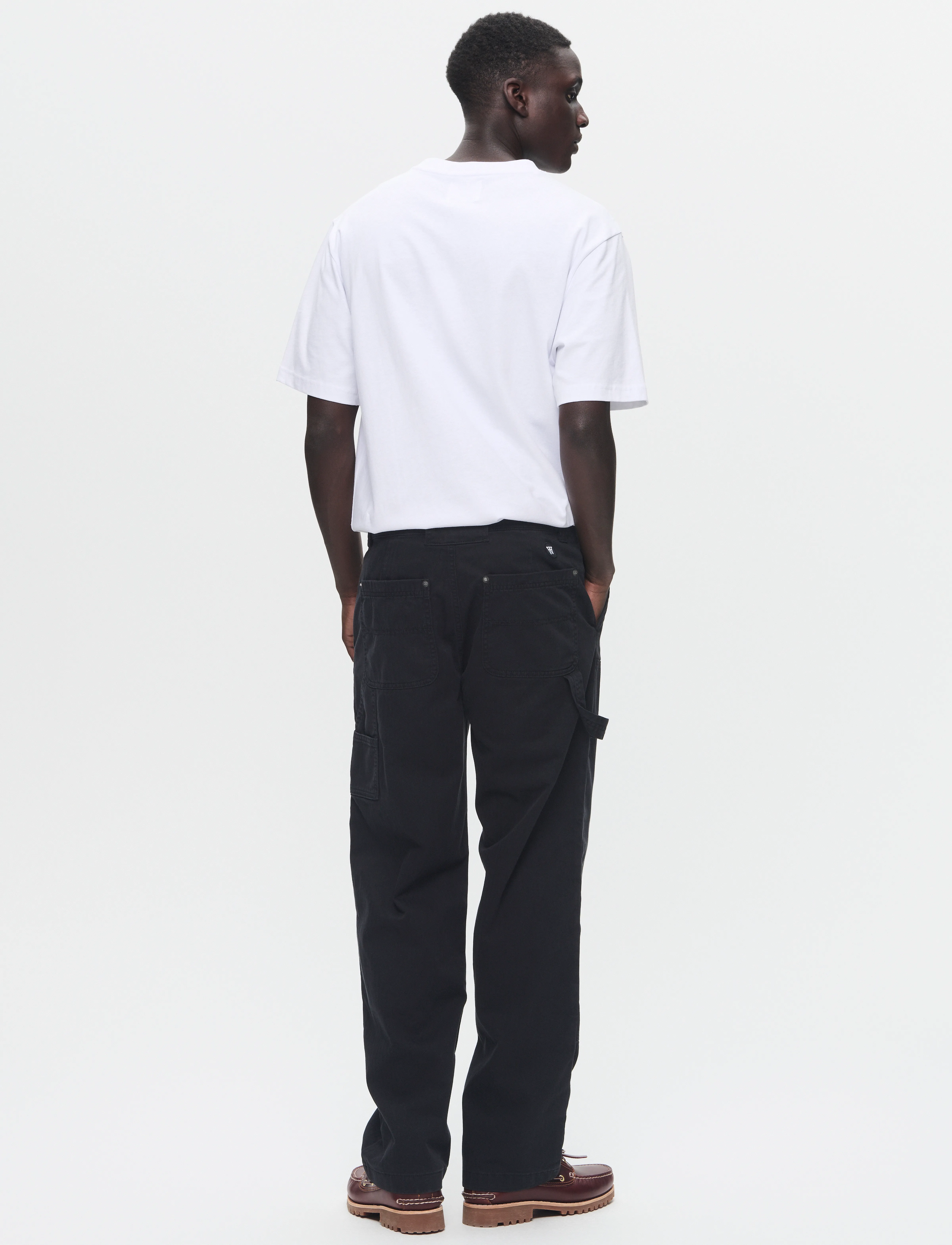 WOOD WOOD - WWFed Herringbone Workwear Pants - cargo püksid - black - 4
