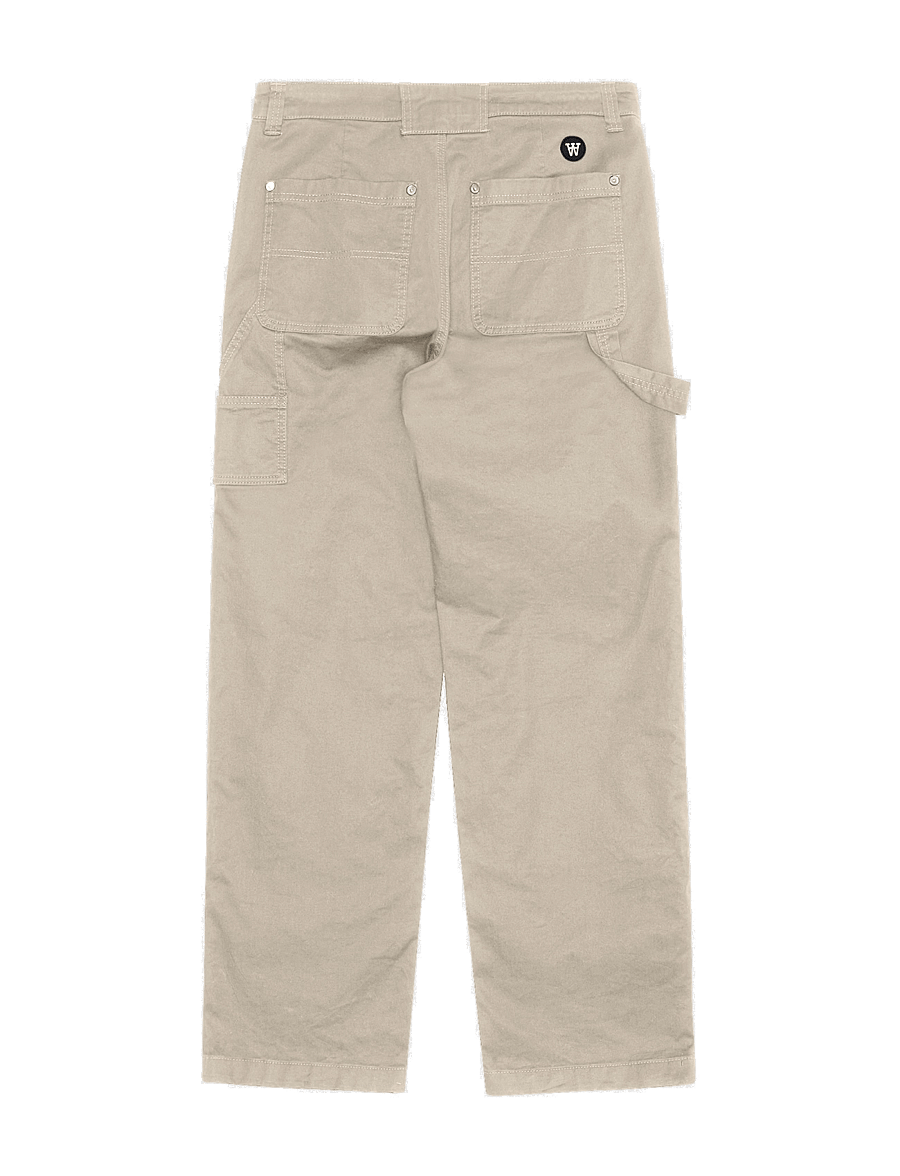 WOOD WOOD - WWFed Herringbone Workwear Pants - cargohosen - sand grey - 2